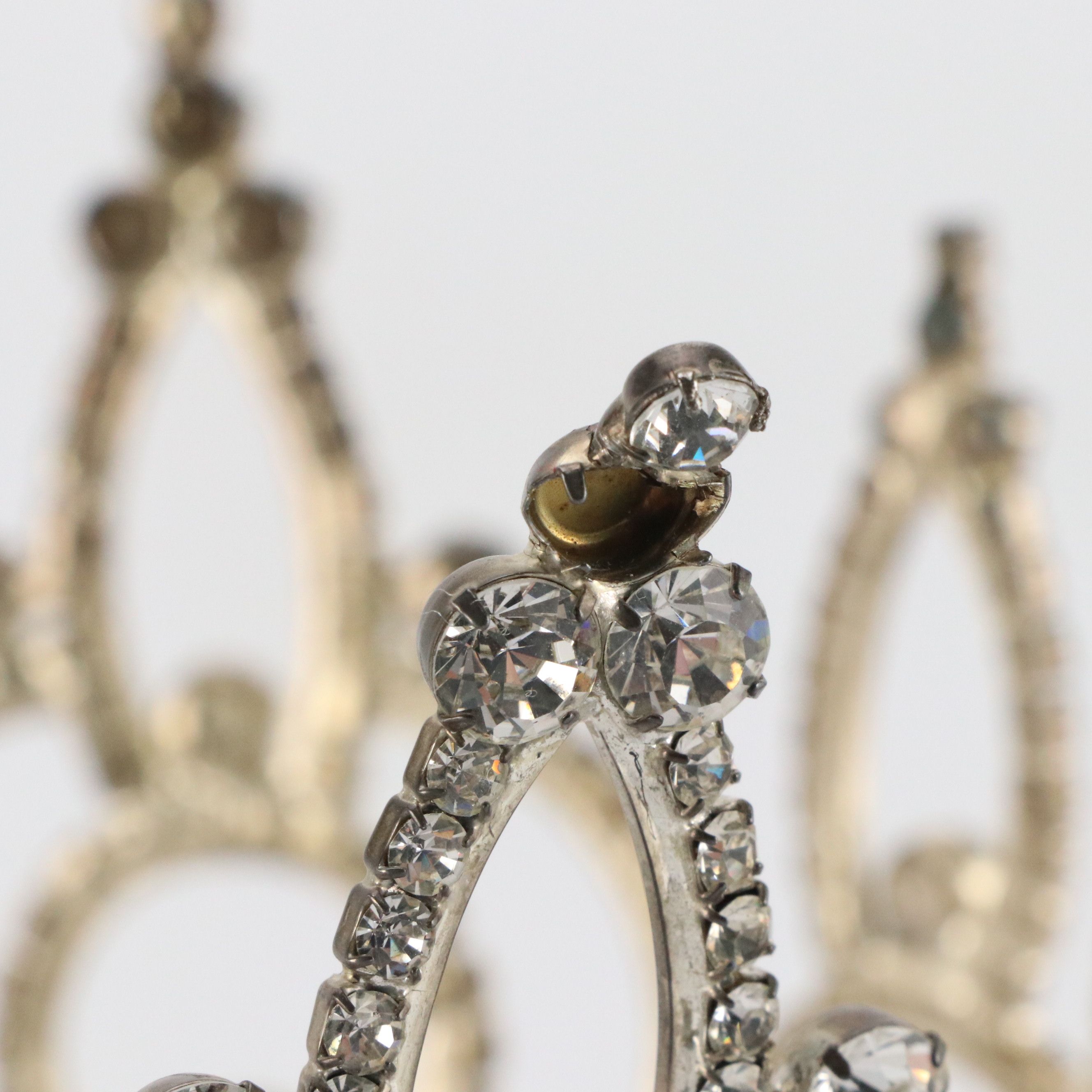 Rhinestone Tiara with Faux Leather Travel Case