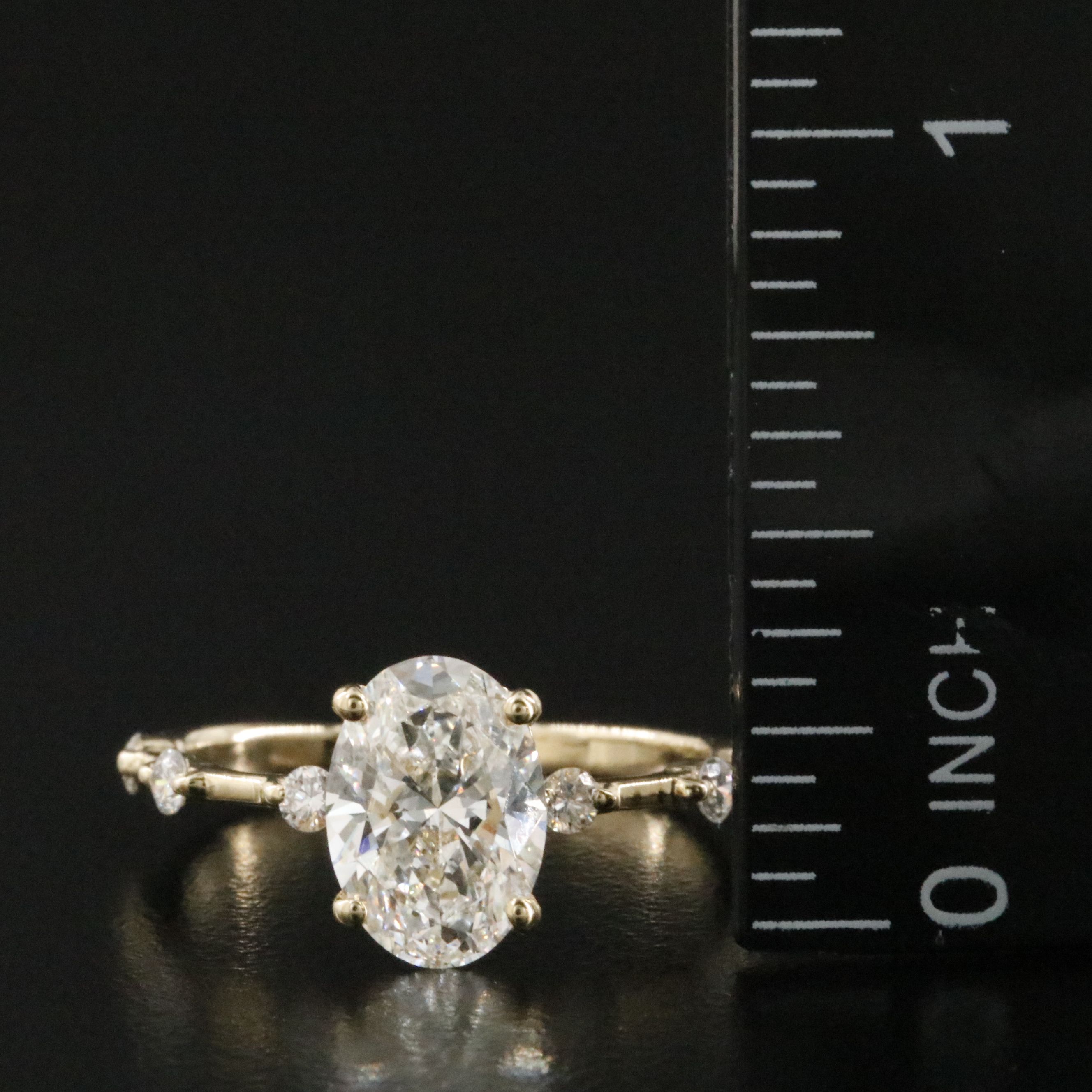 14K 2.24 CTW Lab Grown Diamond Ring with IGI Report
