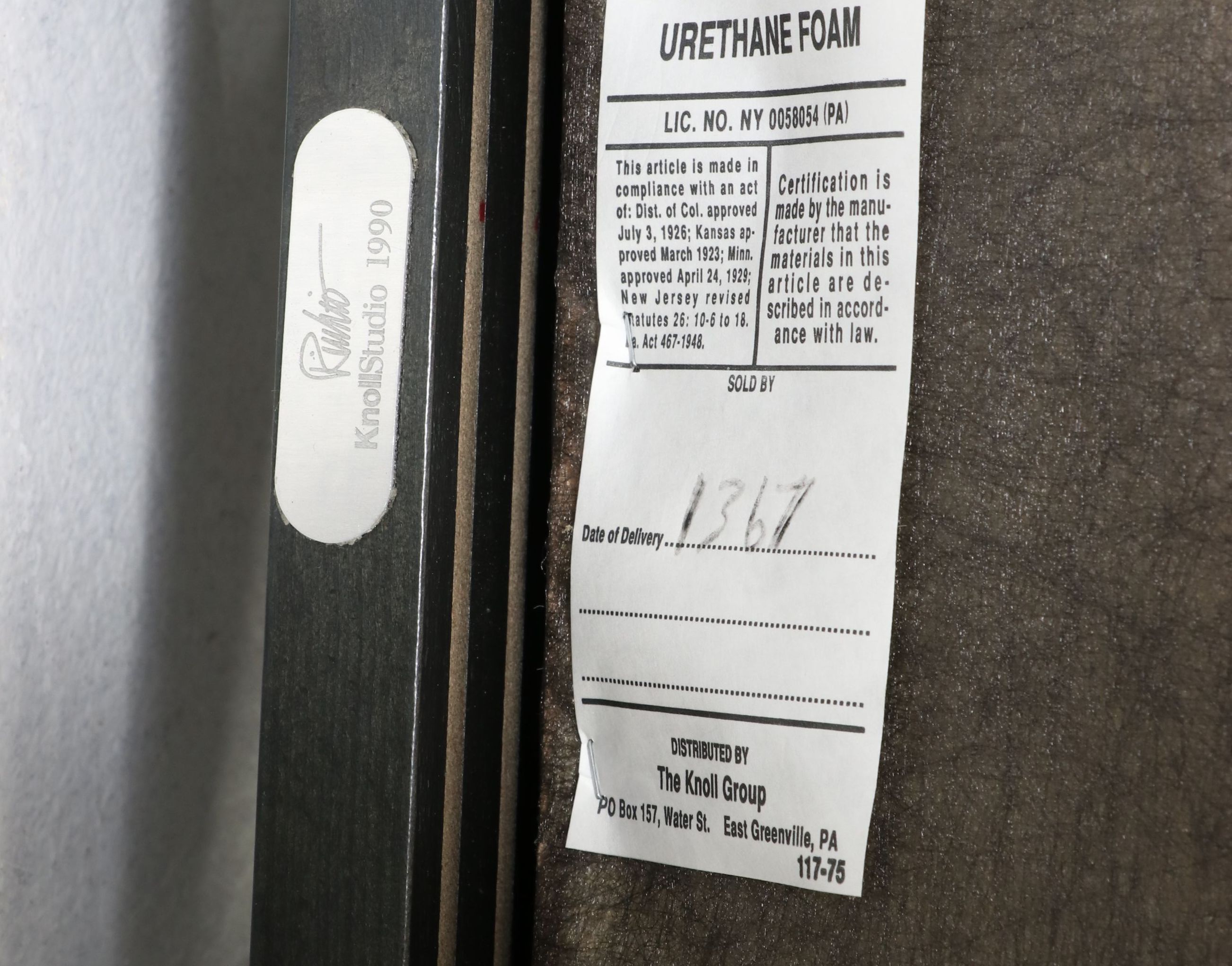 Knoll Studio Postmodern Style Ebonized Wood "Spoleto" Armchair, 1990