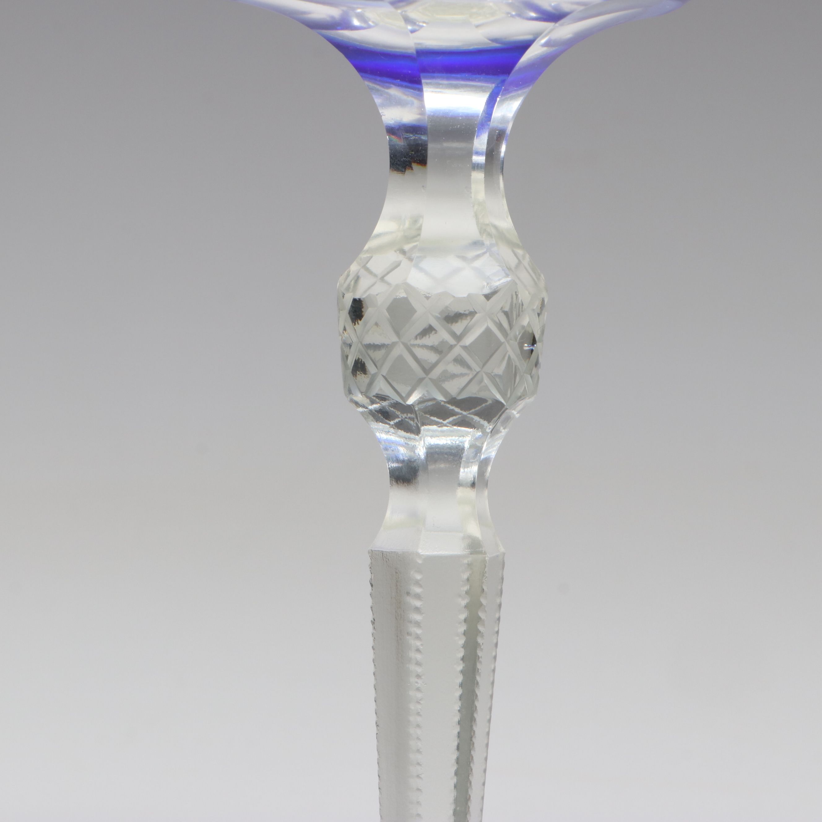 Bohemian Style Cut to Clear Multicolor Wine and Water Crystal Glasses