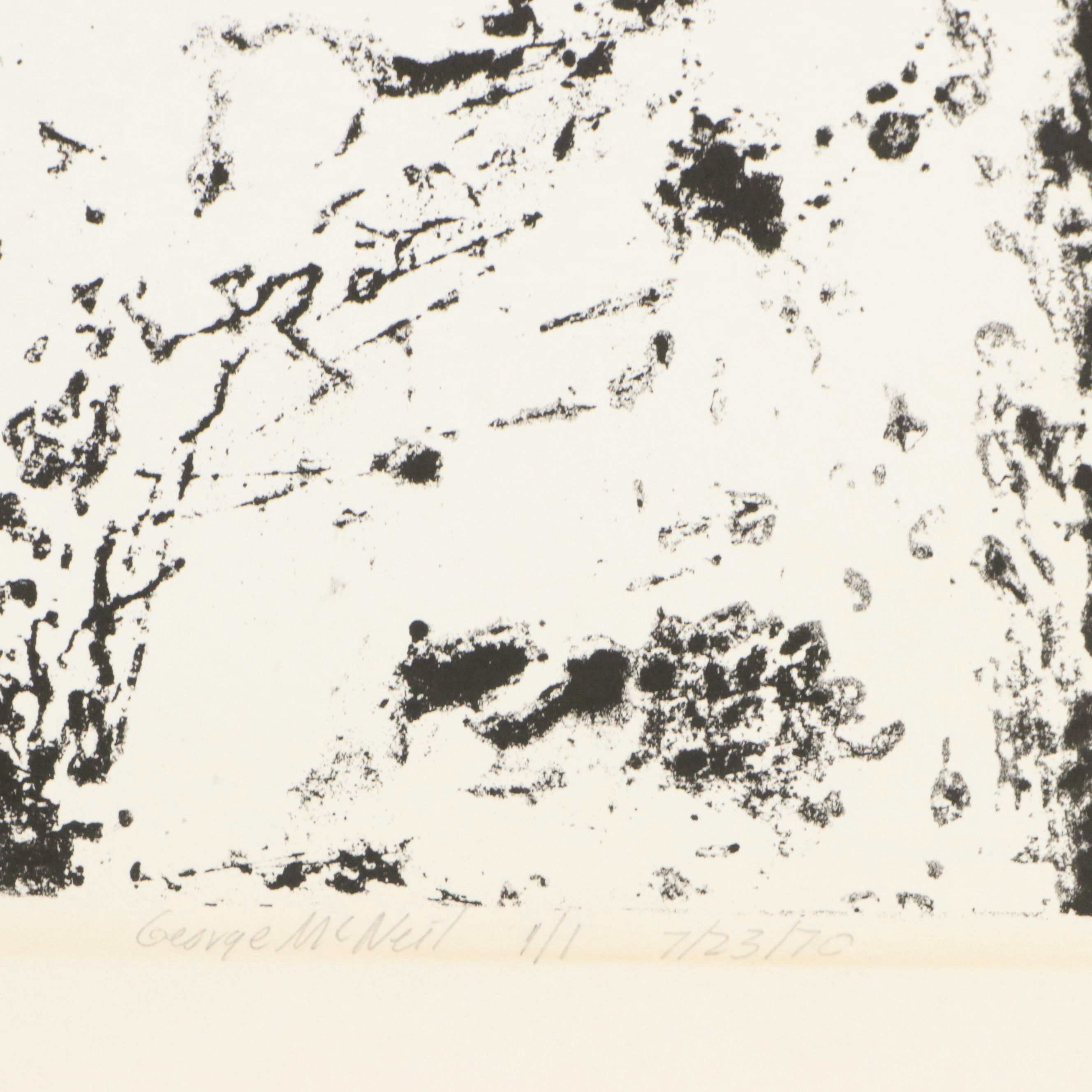 George McNeil Figurative Monotype, 1970