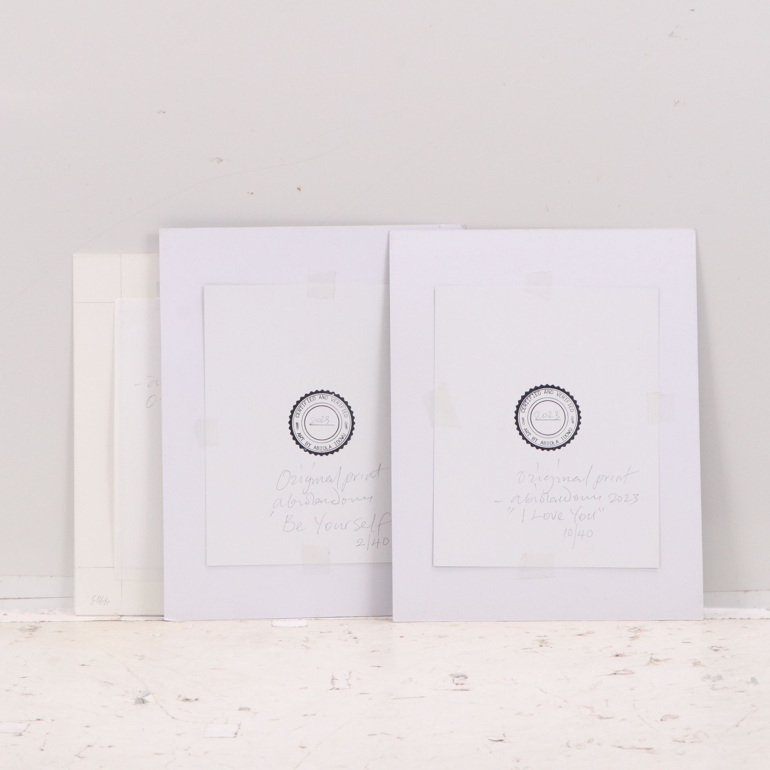 Abiola Idowu Mixed Print Portraits "Joy" and More, 2023