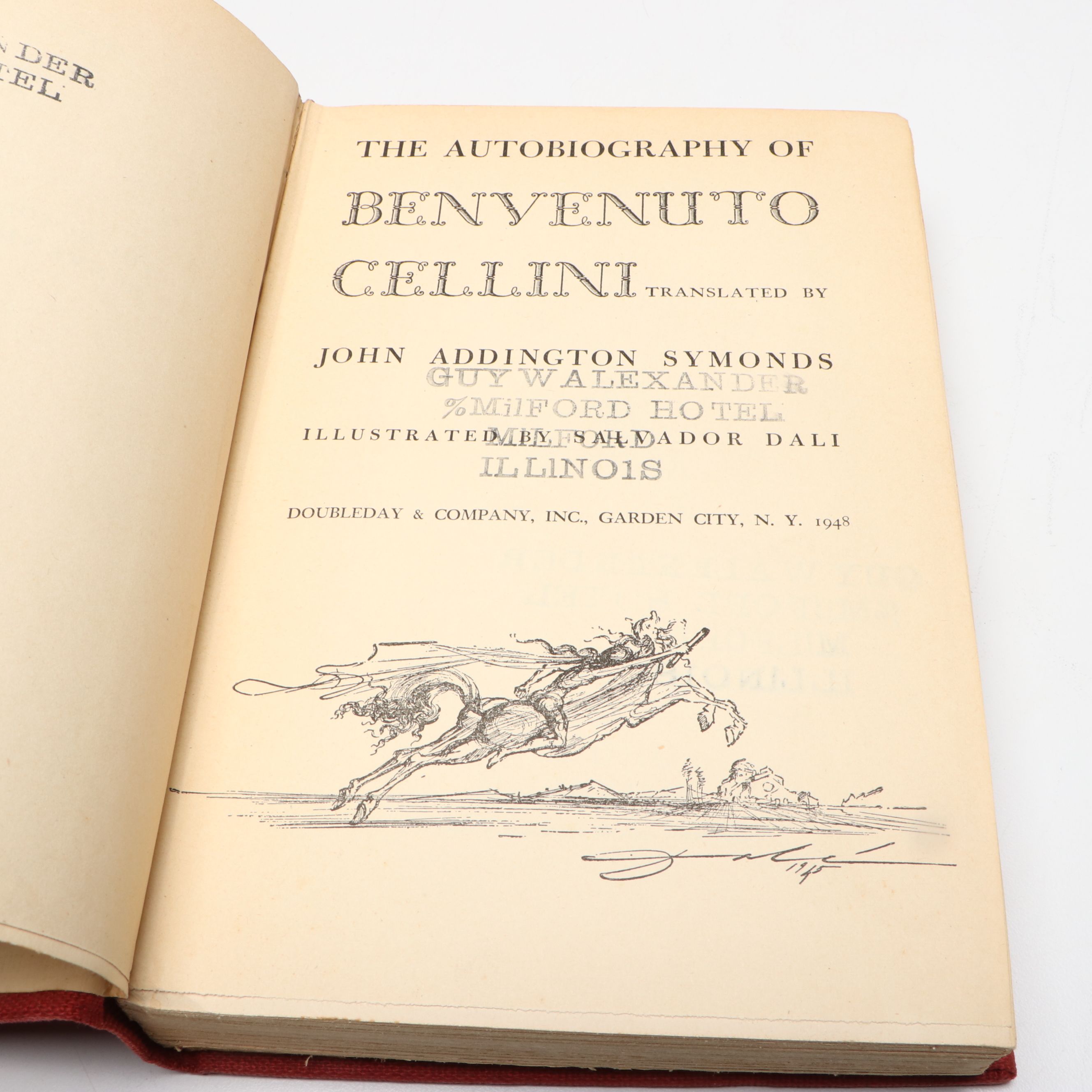 Salvador Dalí Illustrated "The Autobiography of Benvenuto Cellini," 1948