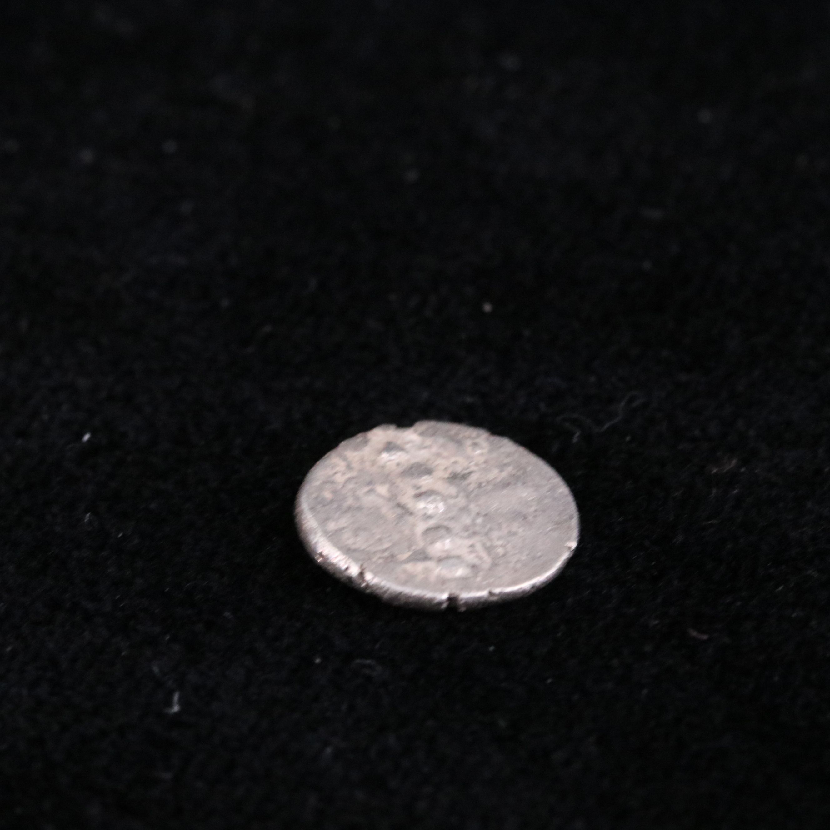 India, Later Gupta Dynasty, Malwa Region AR Half Drachm Coin, ca. 500 A.D.