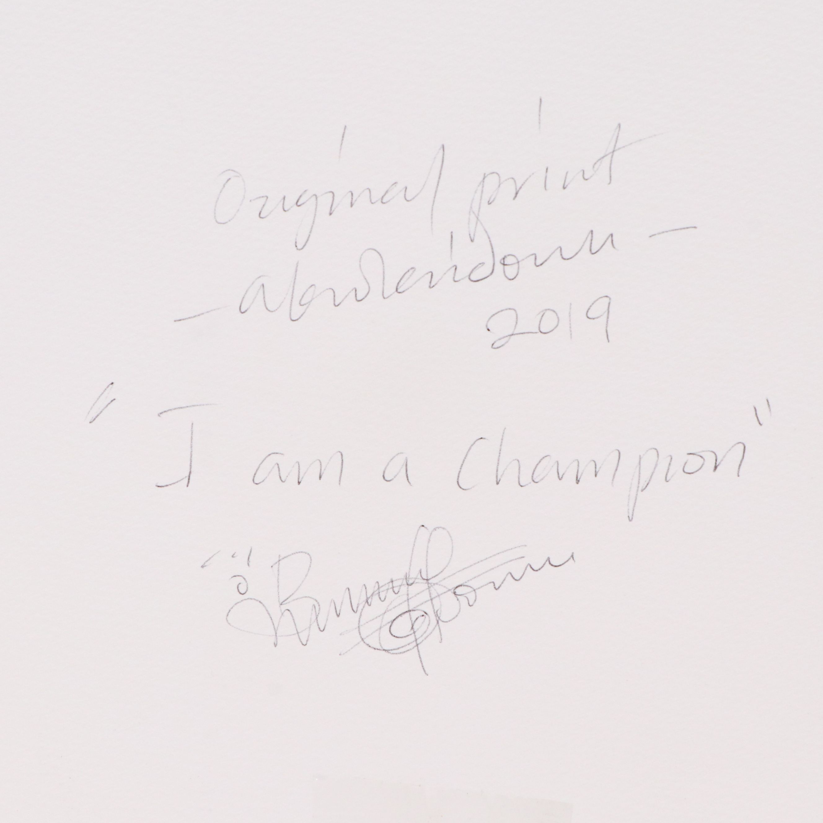 Abiola Idowu Digital Prints "I am a Champion" and "See Through," 2019