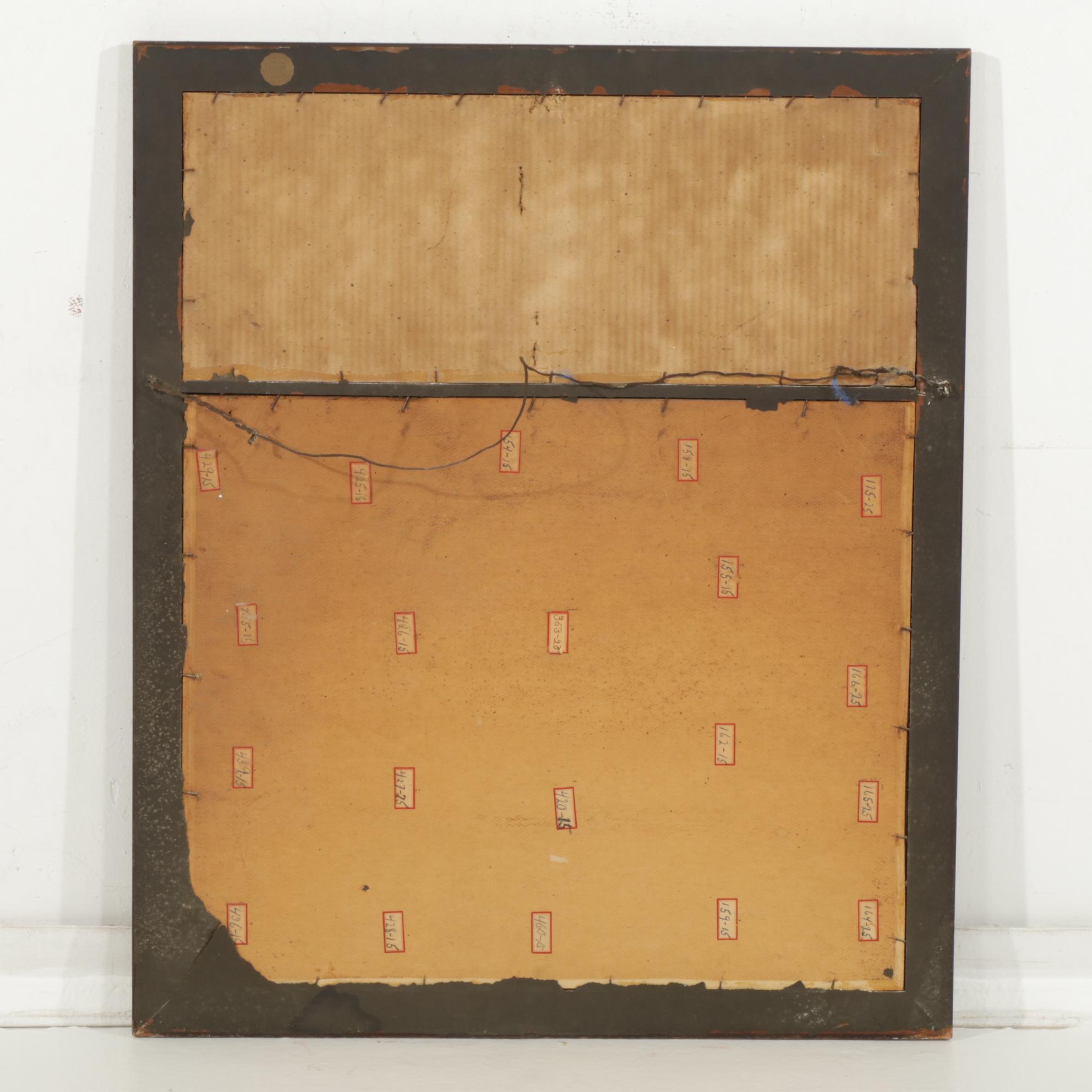 Framed Wall Mirror with Print "The Harvest Moon" by George Hemming Mason