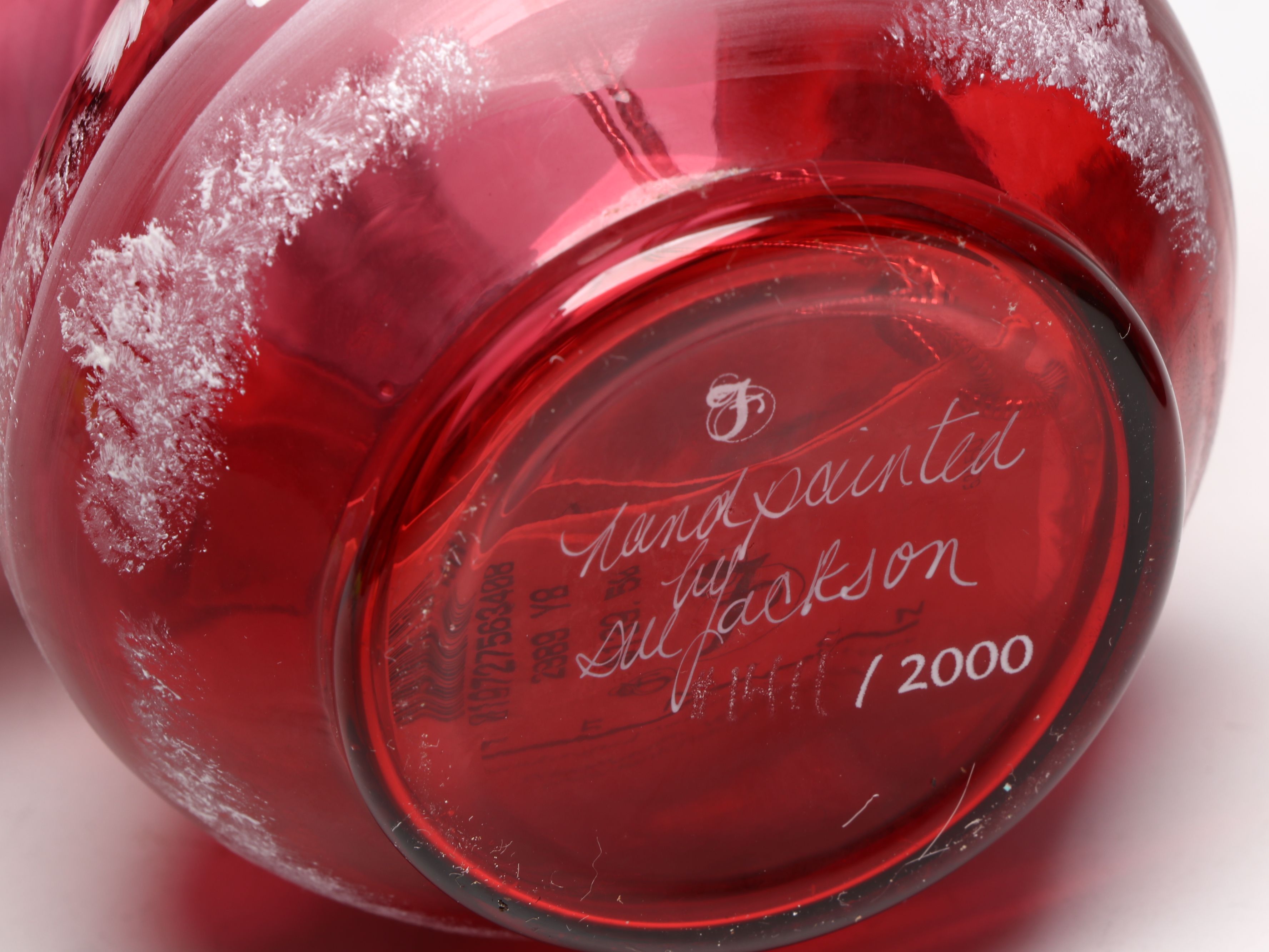 Fenton Cranberry Hobnail Vase, Hand-Painted Cranberry Glass Basket Vase and More