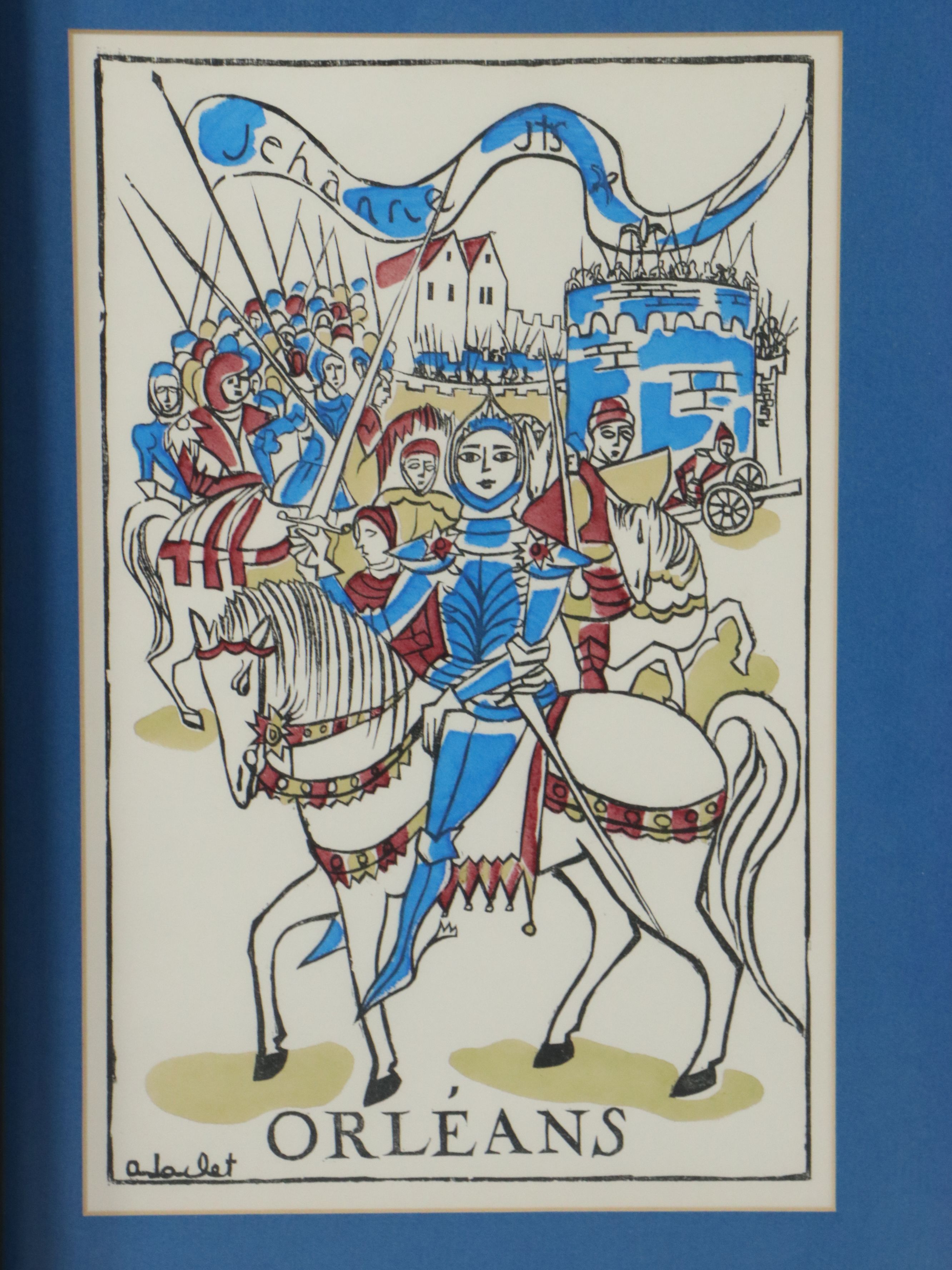 Pochoir Illustrations After Andrée Jaclet from "Jeanne d'Arc 1412-1431," 1956