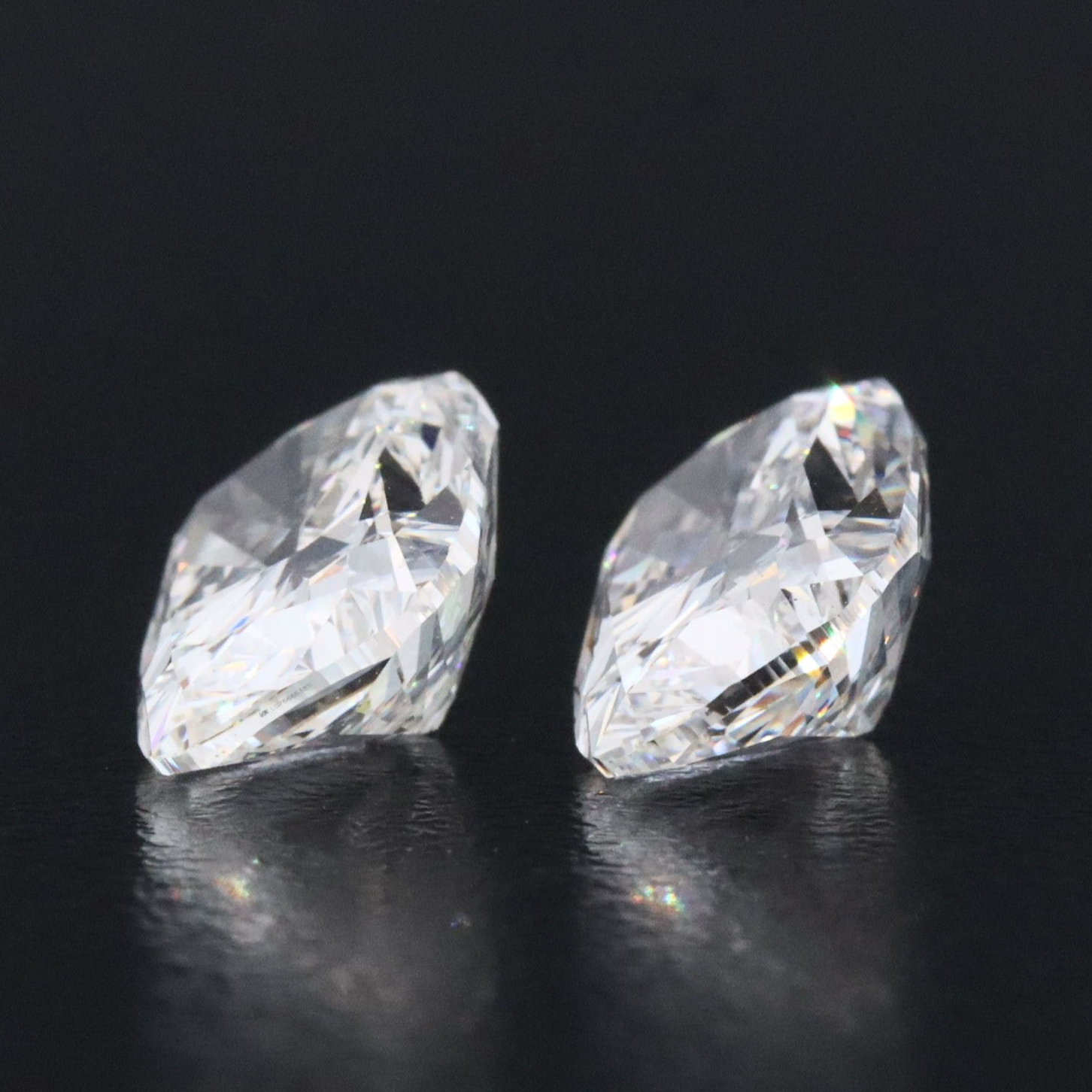 Loose 4.02 CTW Matched Pair Lab Grown Diamonds with IGI Reports