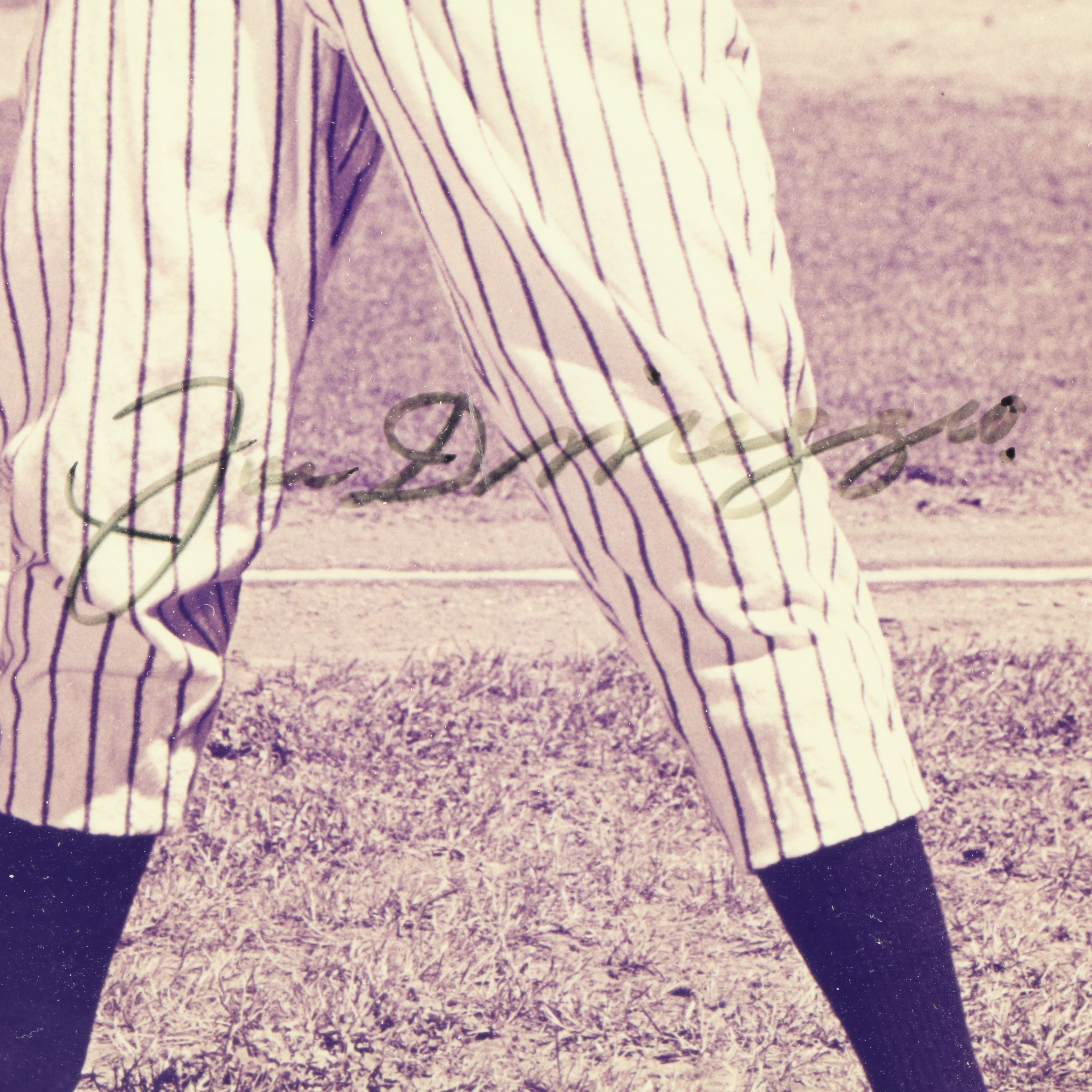 Joe DiMaggio Signed New York Yankees Baseball Display