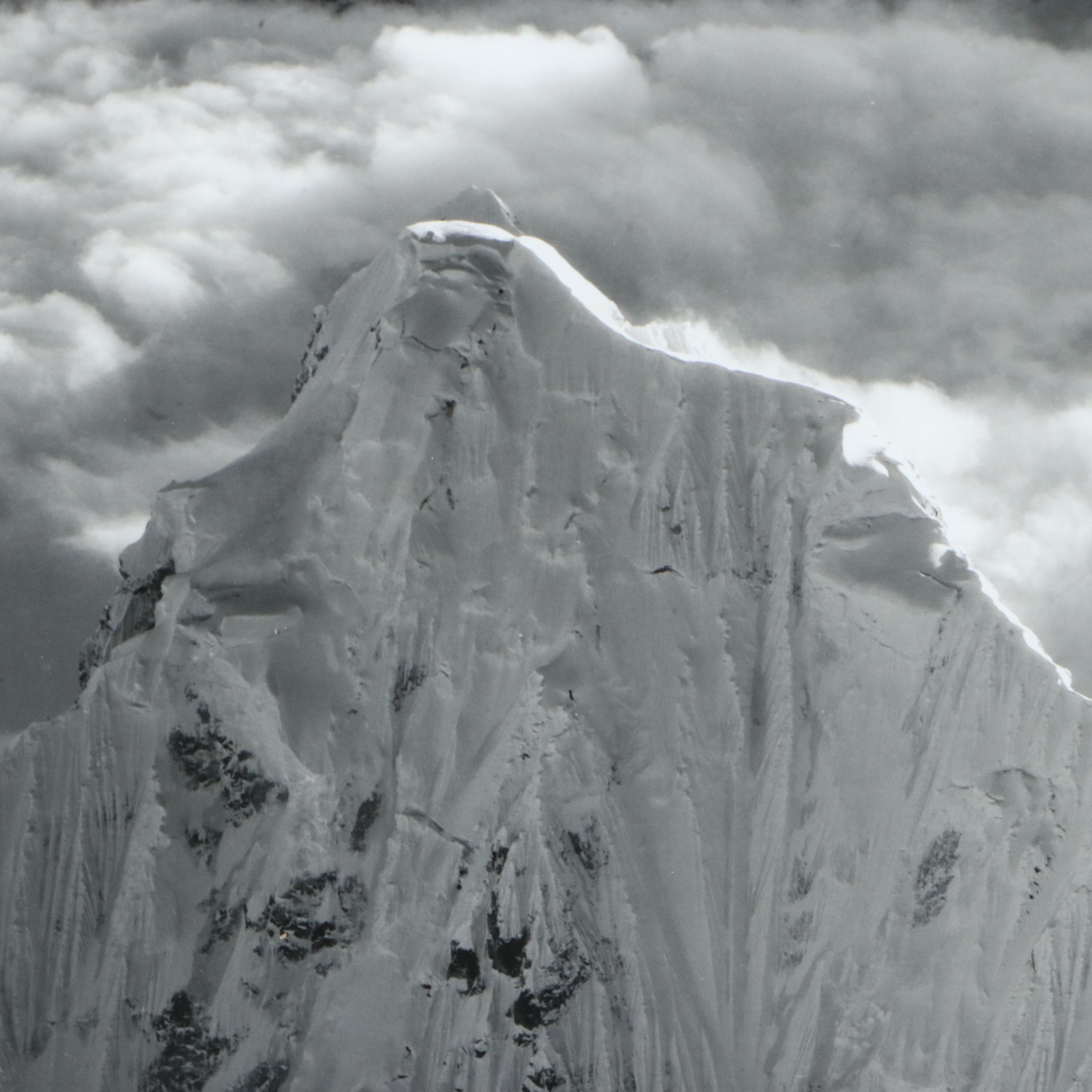 Bradford Washburn Silver Gelatin Photograph "Mt. Huntington, Twilight," 1964