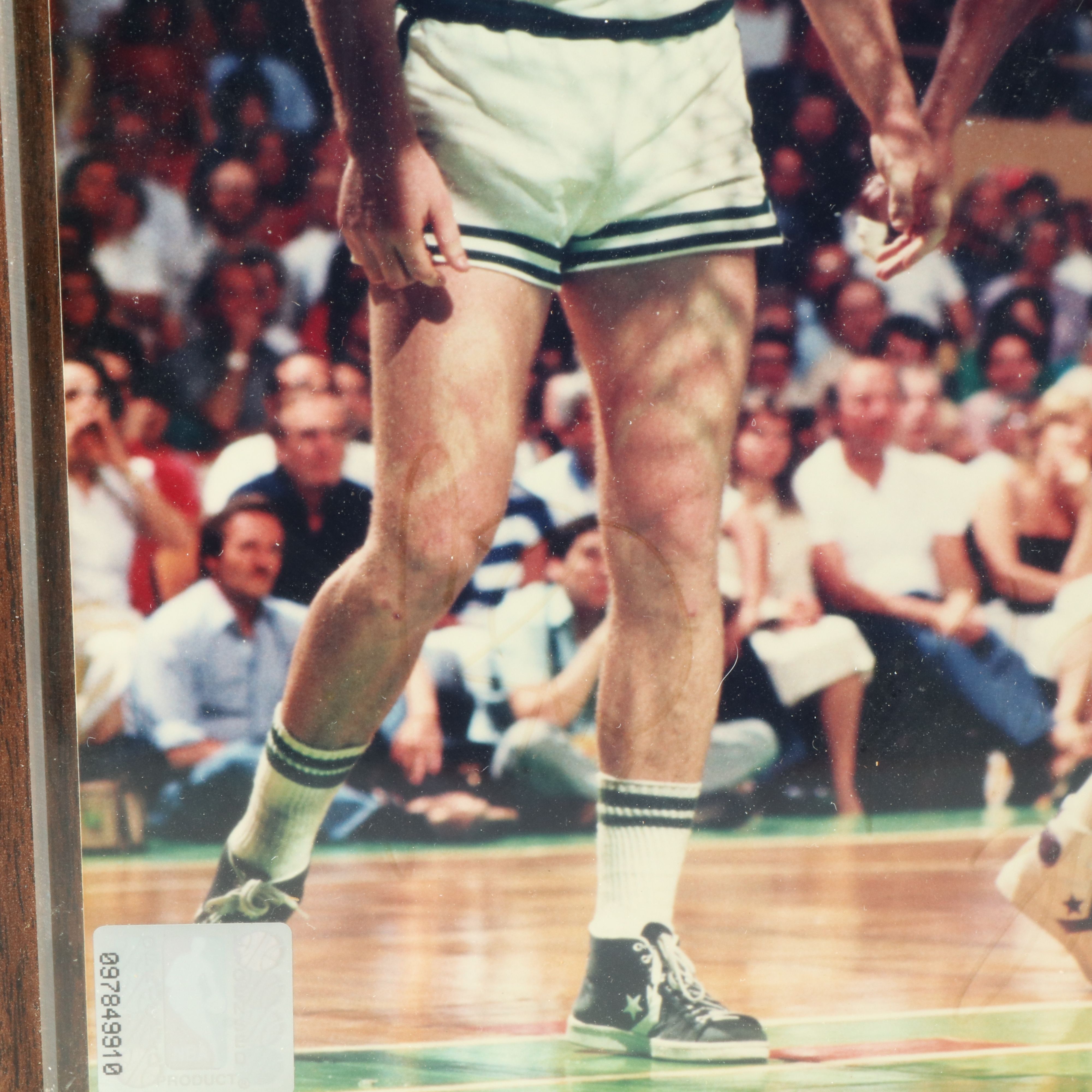 Larry Bird and Magic Johnson Signed Basketball Display