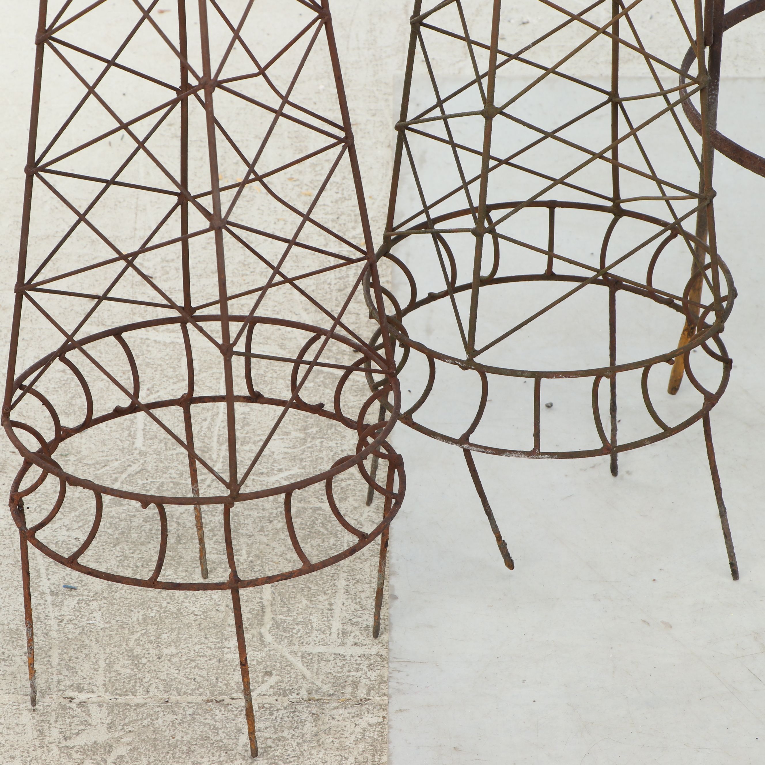 Ironwork Armillary Sundial with Garden Trellises