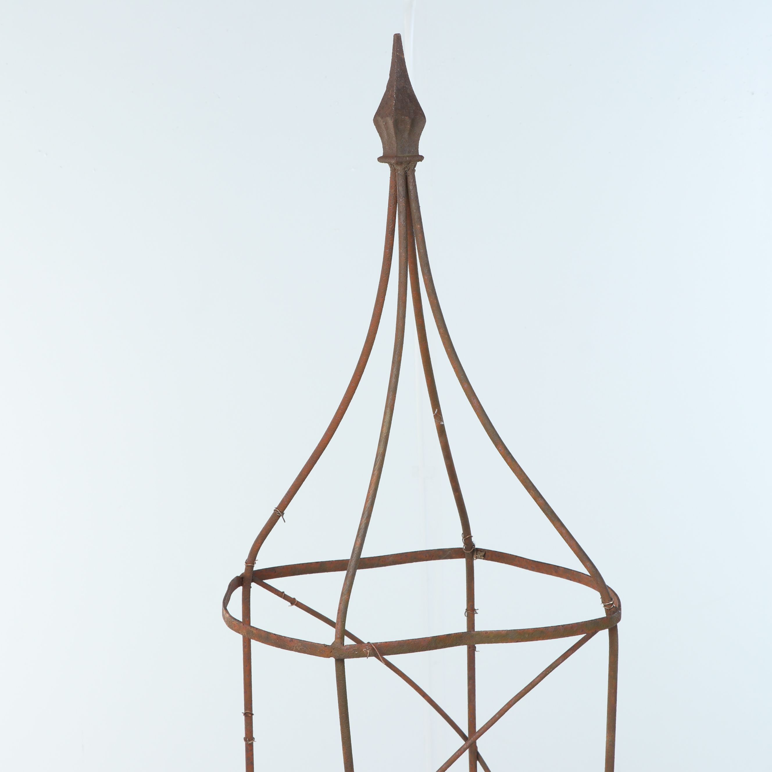 Ironwork Armillary Sundial with Garden Trellises