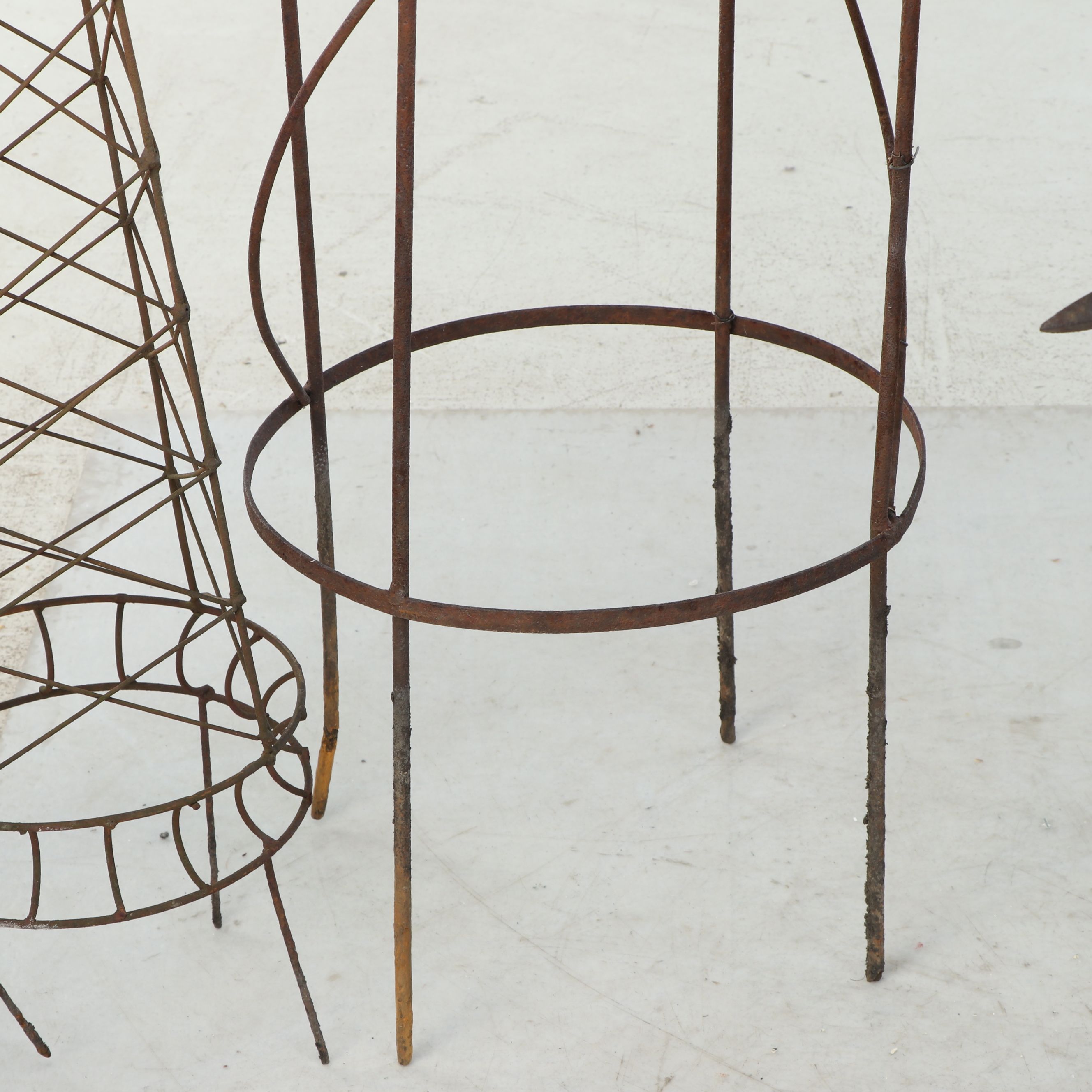 Ironwork Armillary Sundial with Garden Trellises