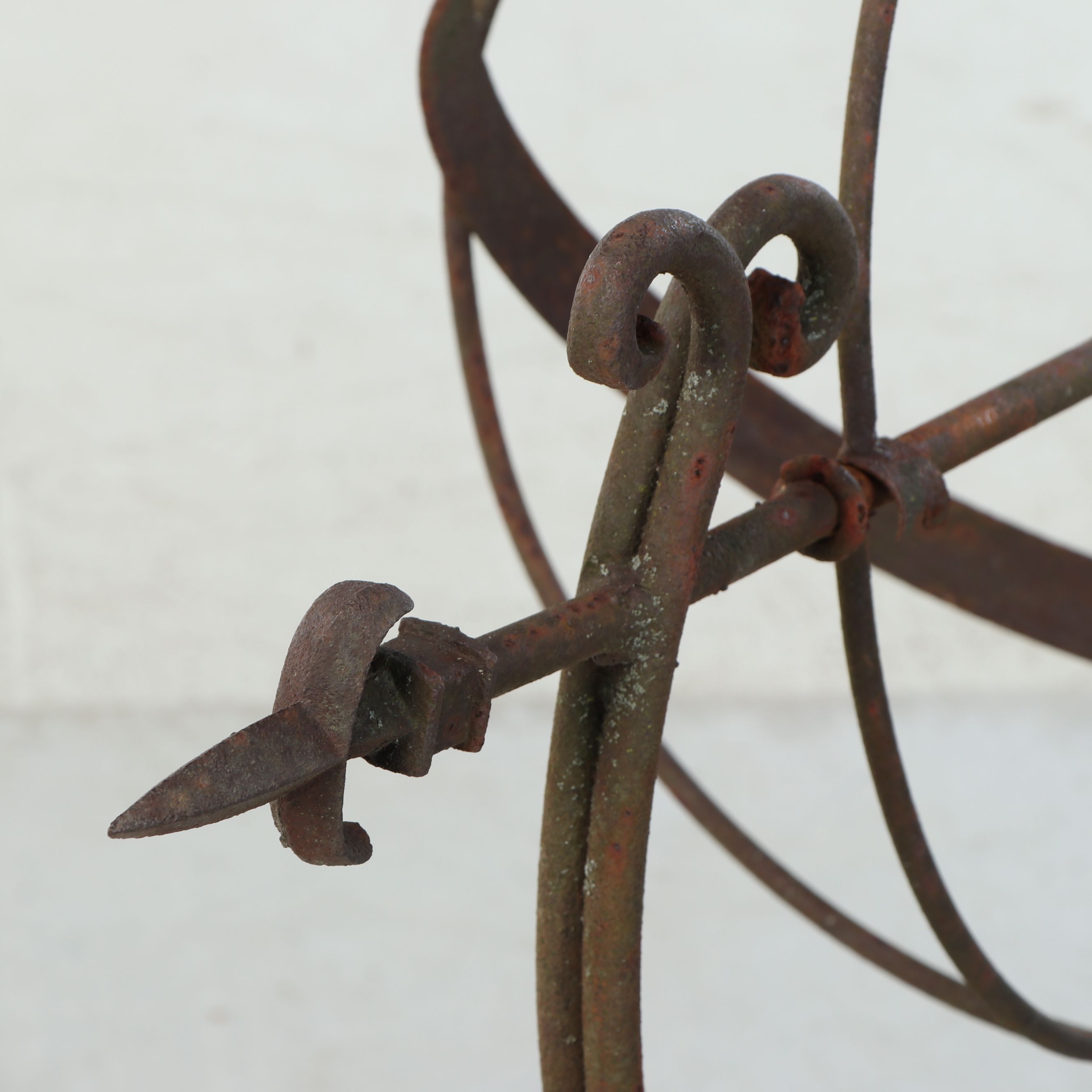 Ironwork Armillary Sundial with Garden Trellises