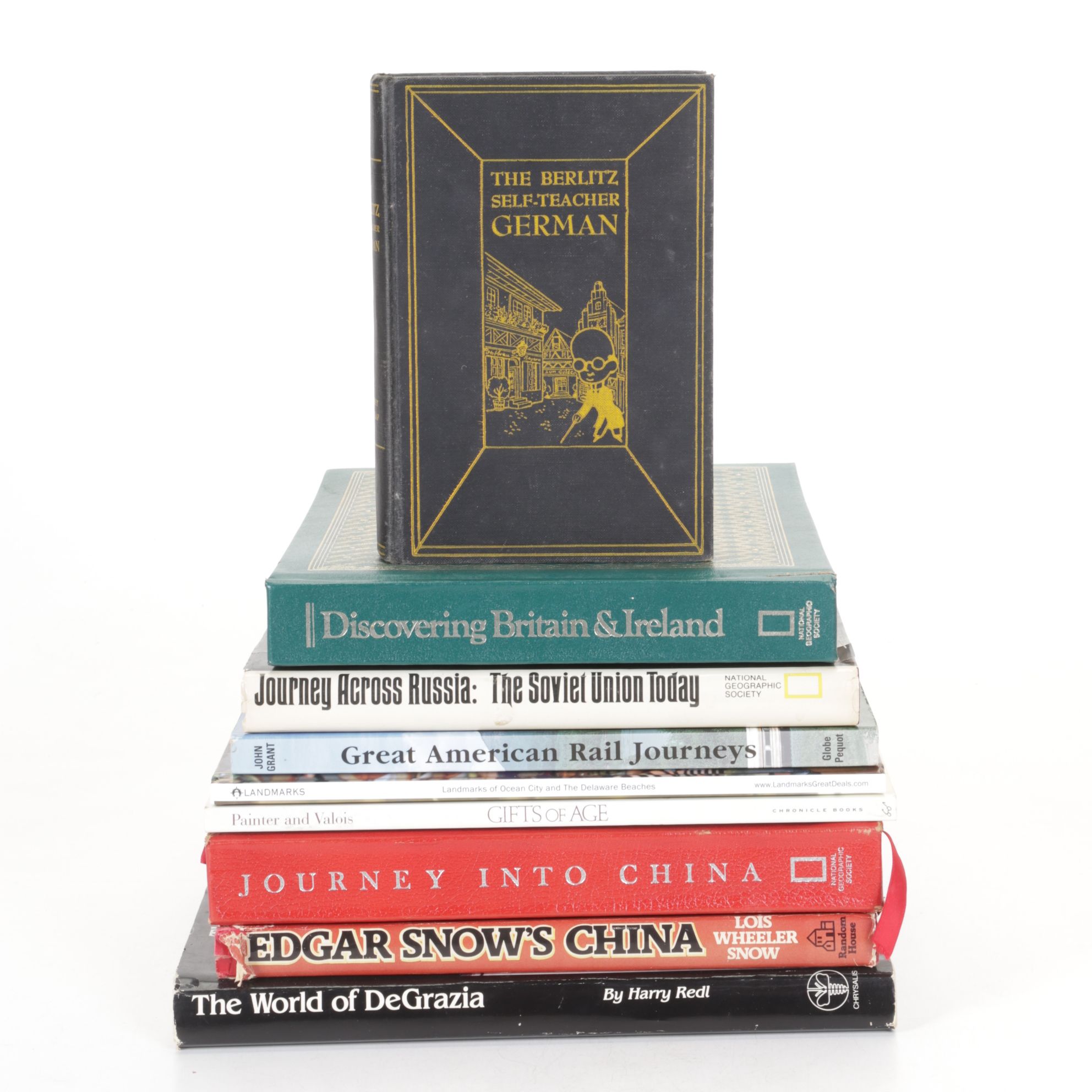 National Geographic Society and Other Travel Books with "Journey Into China"