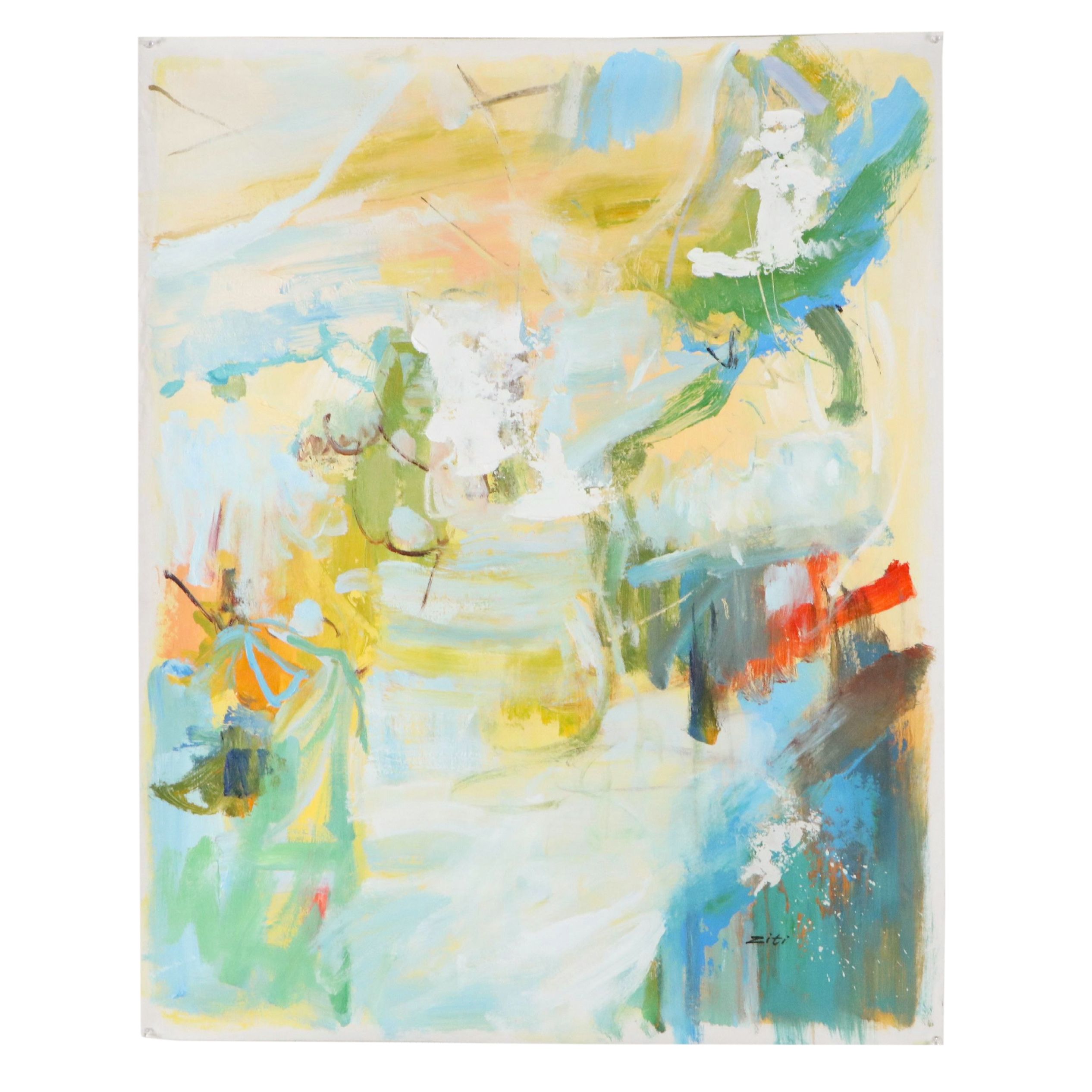 Ziti Abstract Oil Painting "What Do You See?", Circa 2026