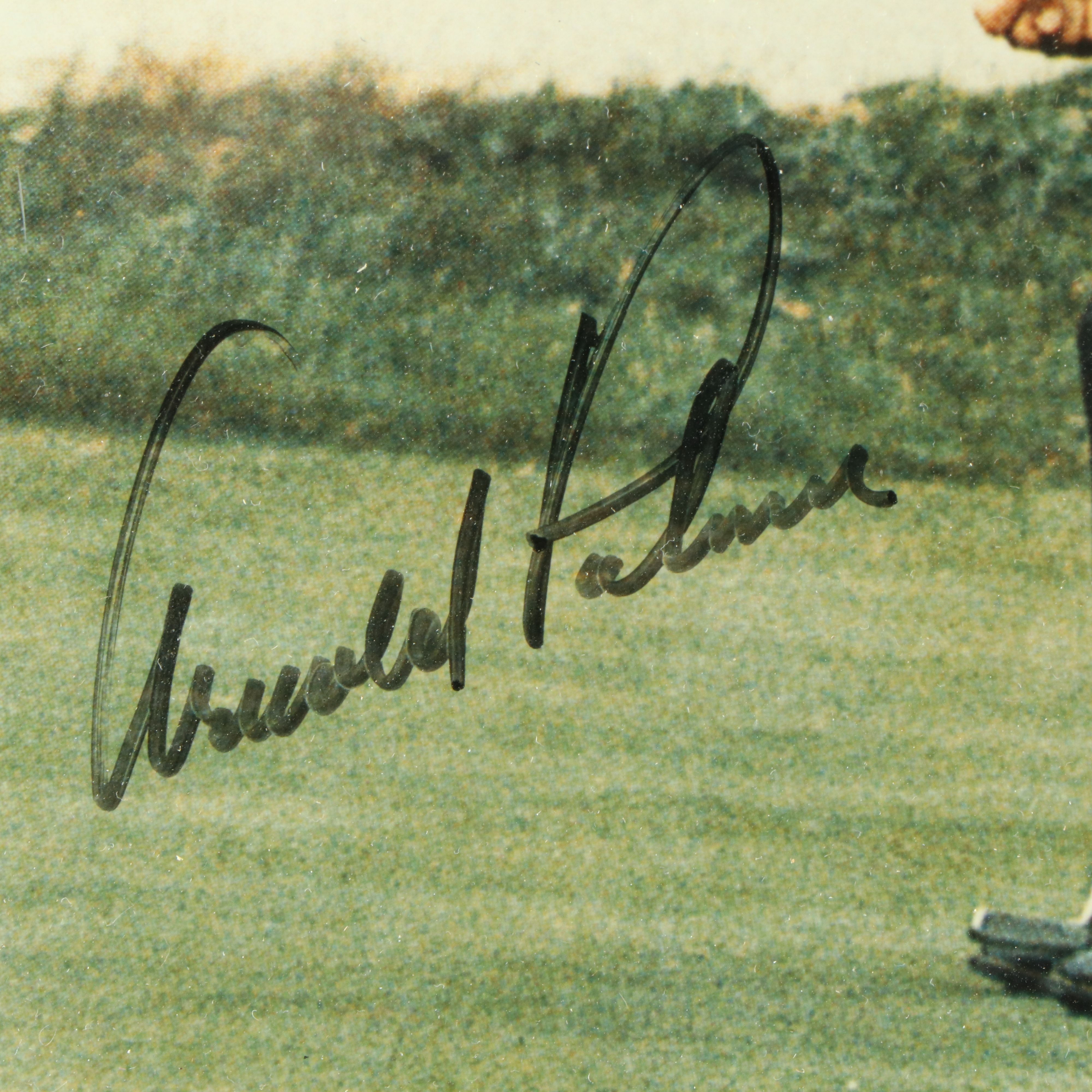 Arnold Palmer Signed Golf Print with Display