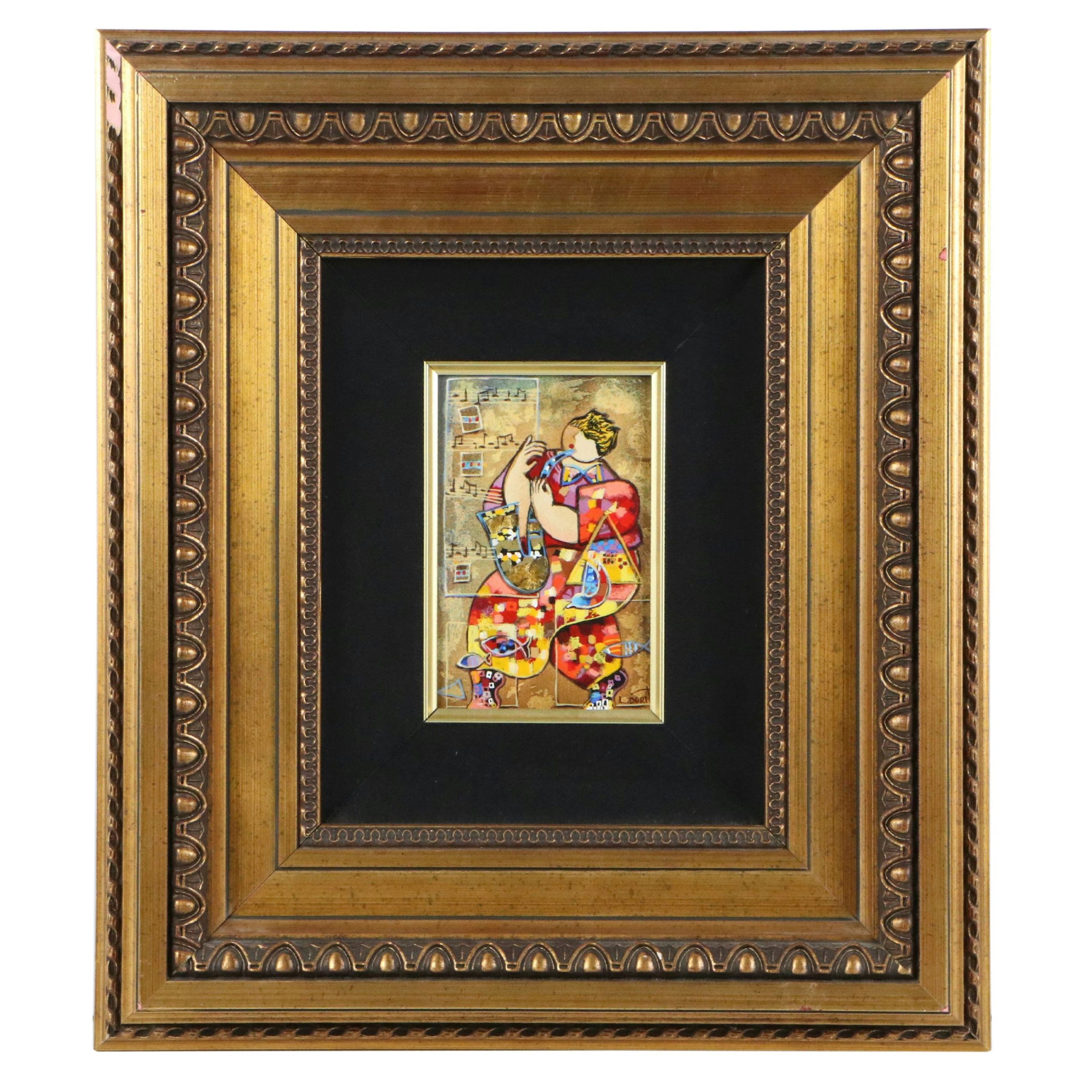 Dorit Levi Serigraph "Solo Saxophonist," Late 20th to 21st Century