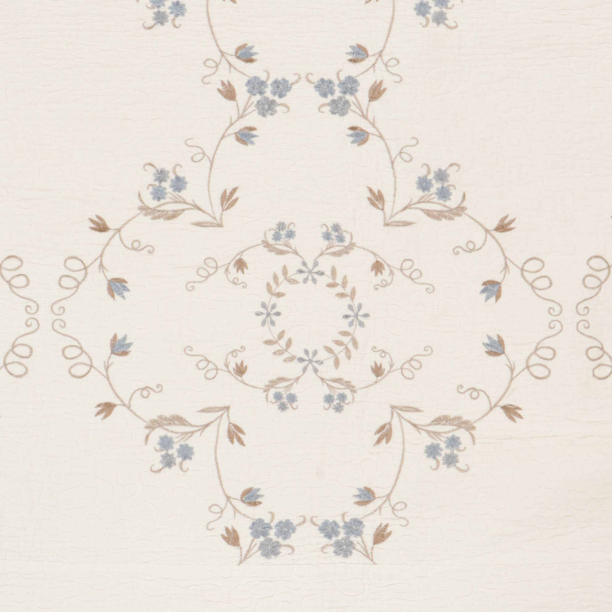 Martha Stewart Westminster Vines Cotton Quilt Bedspread and Shams