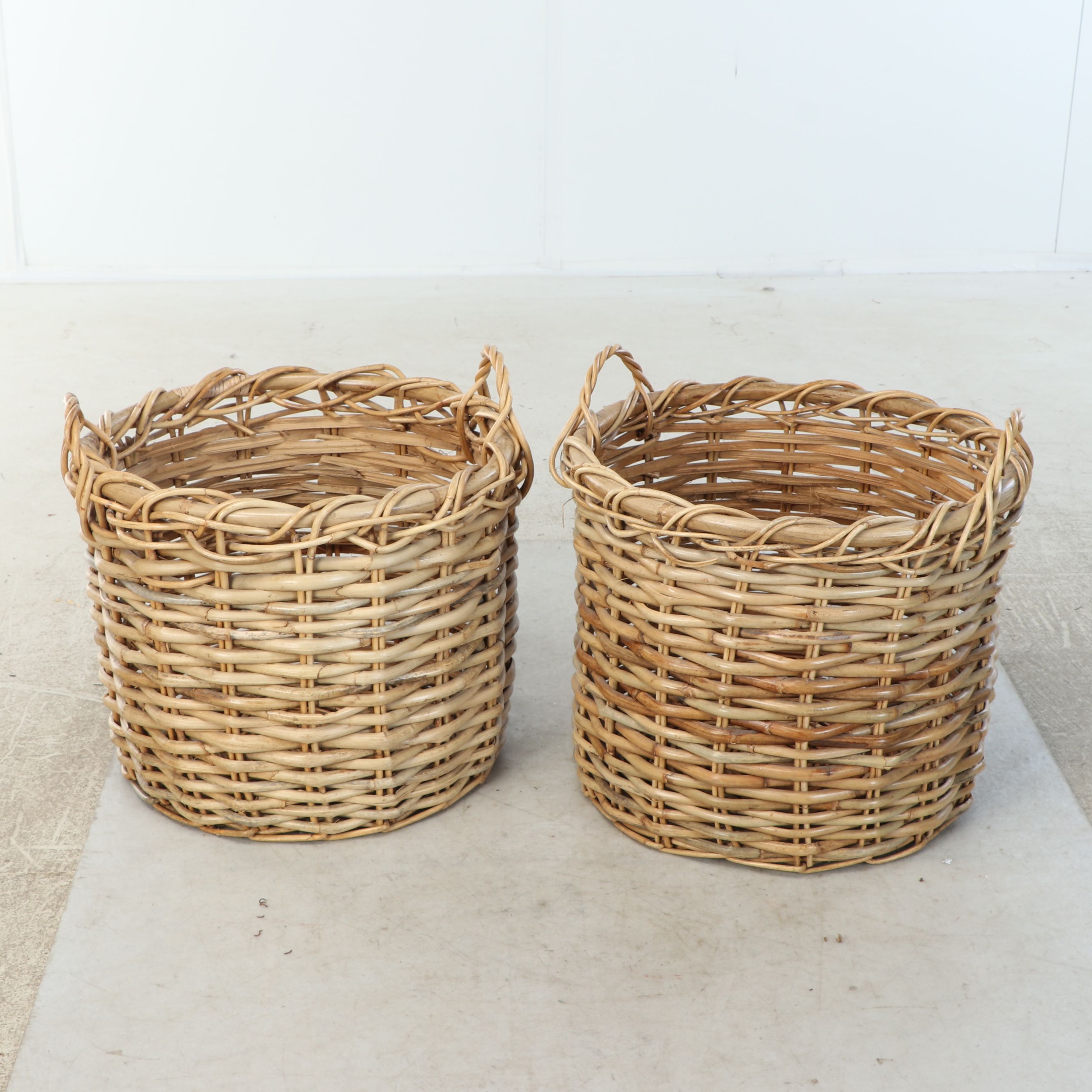 Rustic Woven Rattan and Wicker Baskets