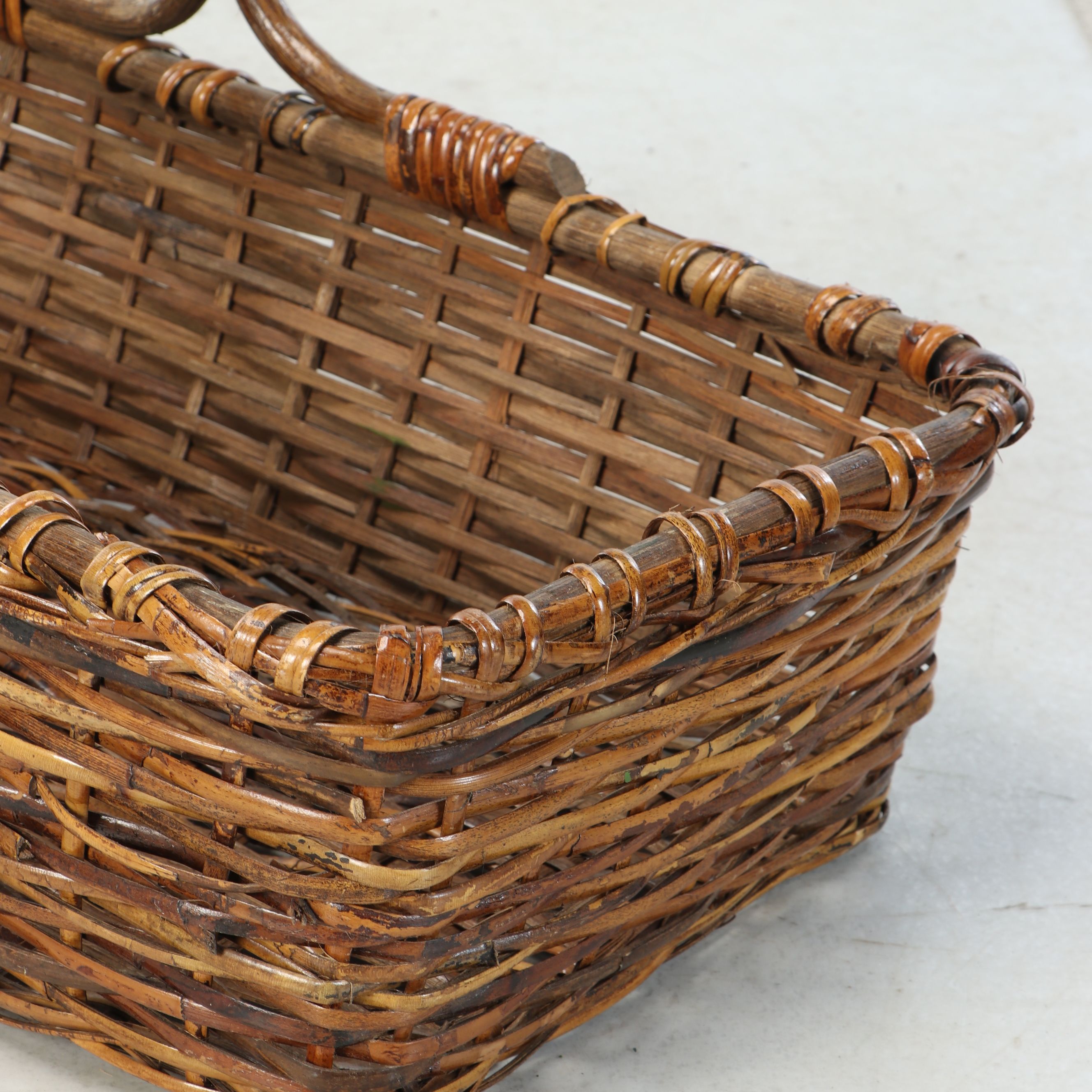 Rustic Woven Rattan and Wicker Baskets