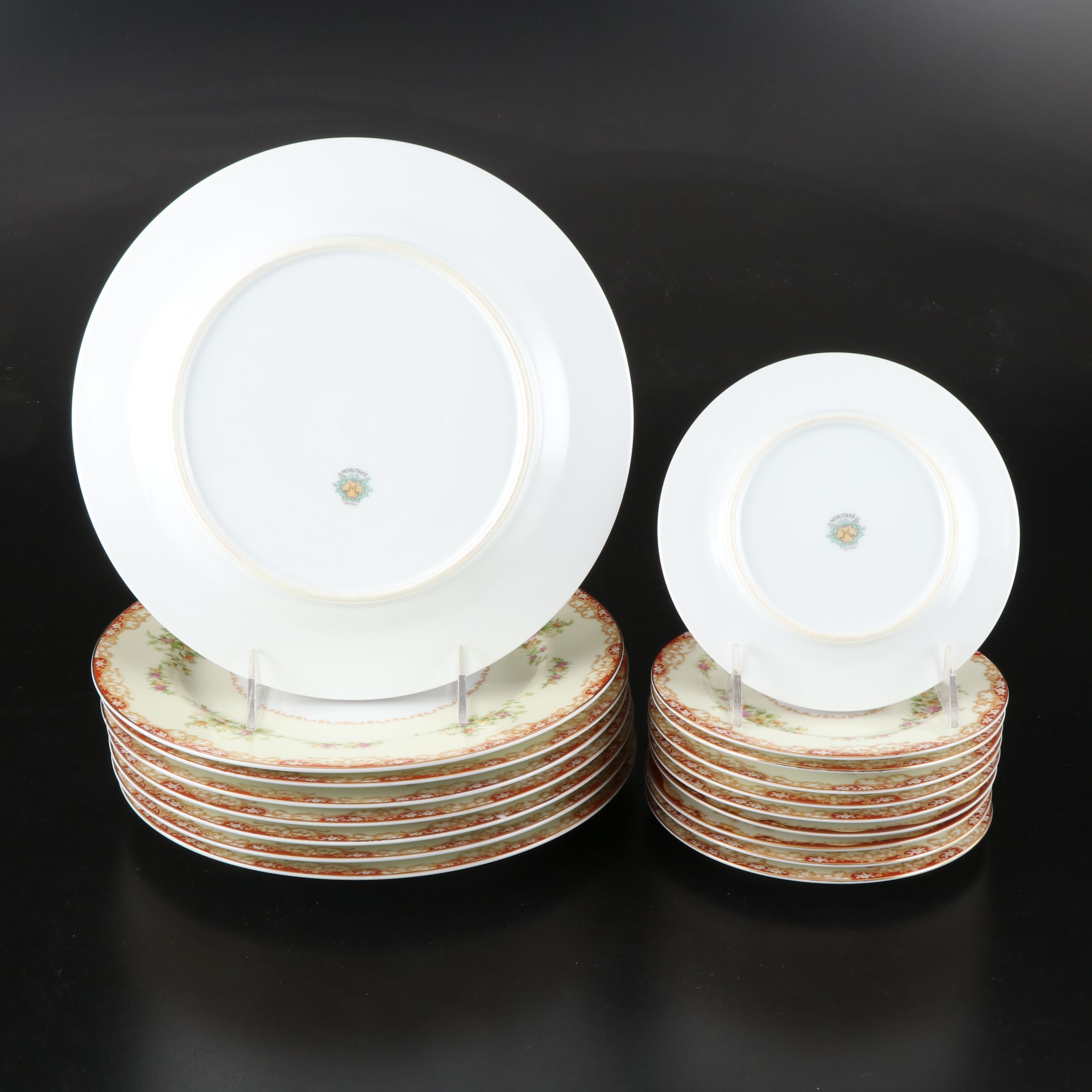 Noritake Floral  Porcelain Dinnerware, Mid to Late 20th Century