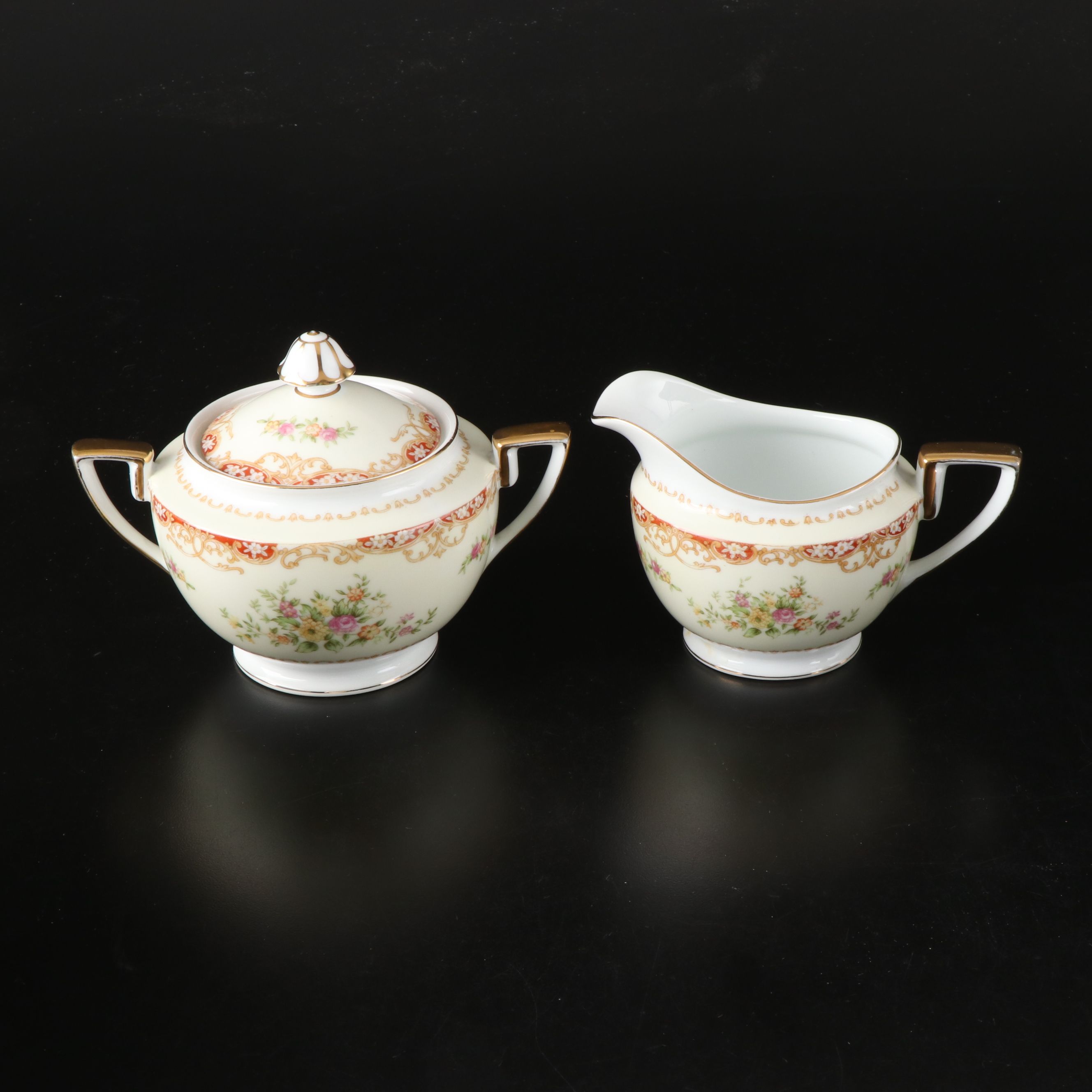 Noritake Floral  Porcelain Dinnerware, Mid to Late 20th Century