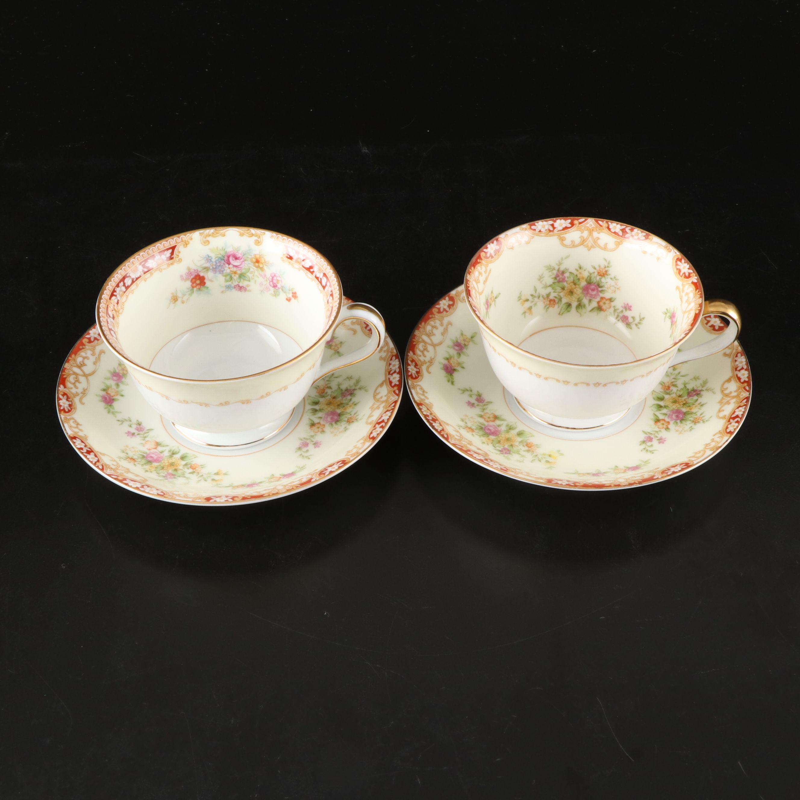Noritake Floral  Porcelain Dinnerware, Mid to Late 20th Century