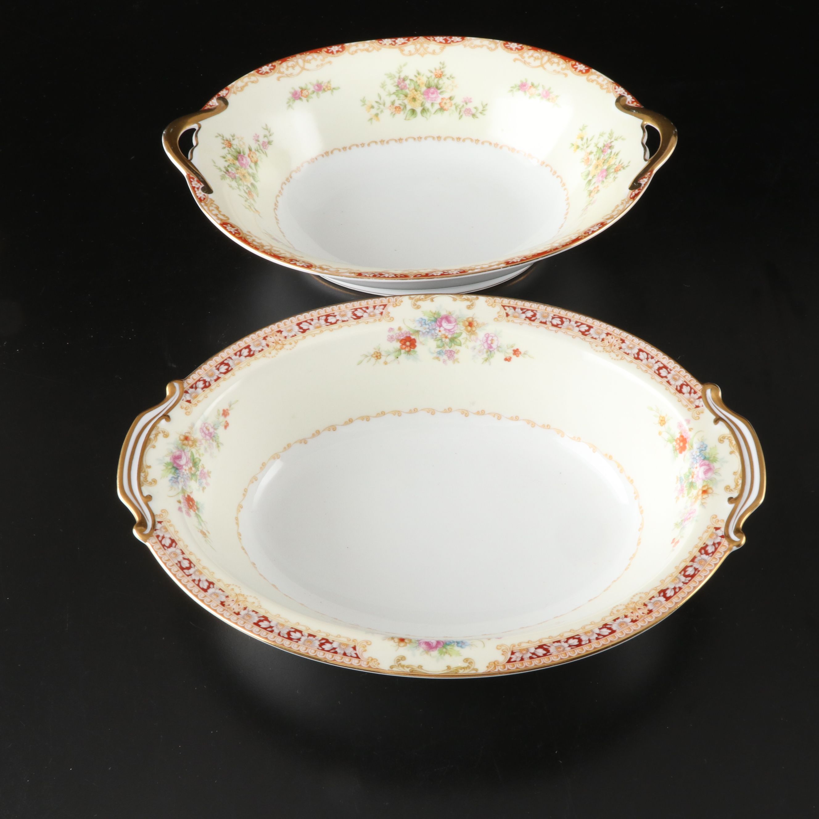 Noritake Floral  Porcelain Dinnerware, Mid to Late 20th Century