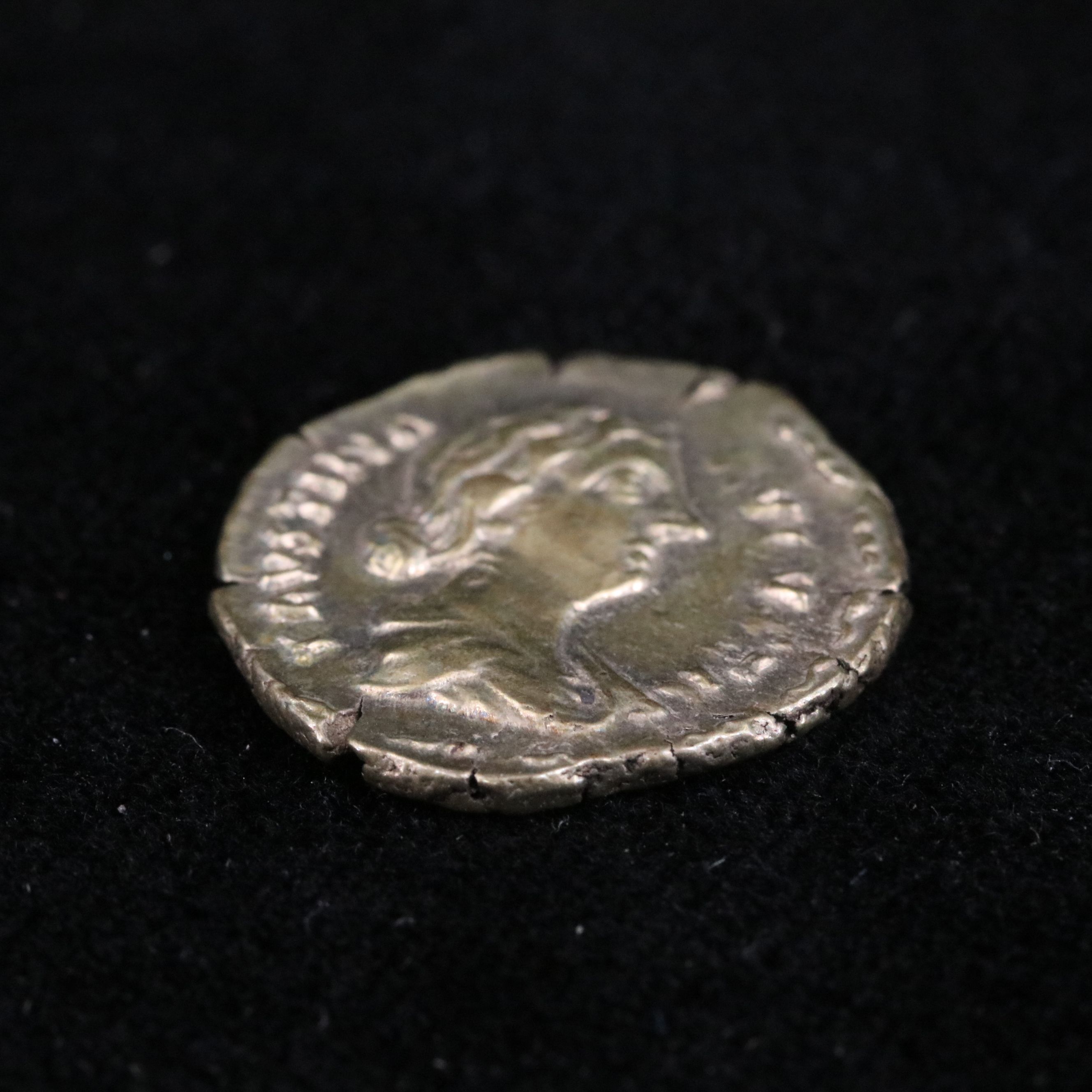 Ancient Roman Imperial AR Denarius Coin of Faustina II, ca. 170 A.D.