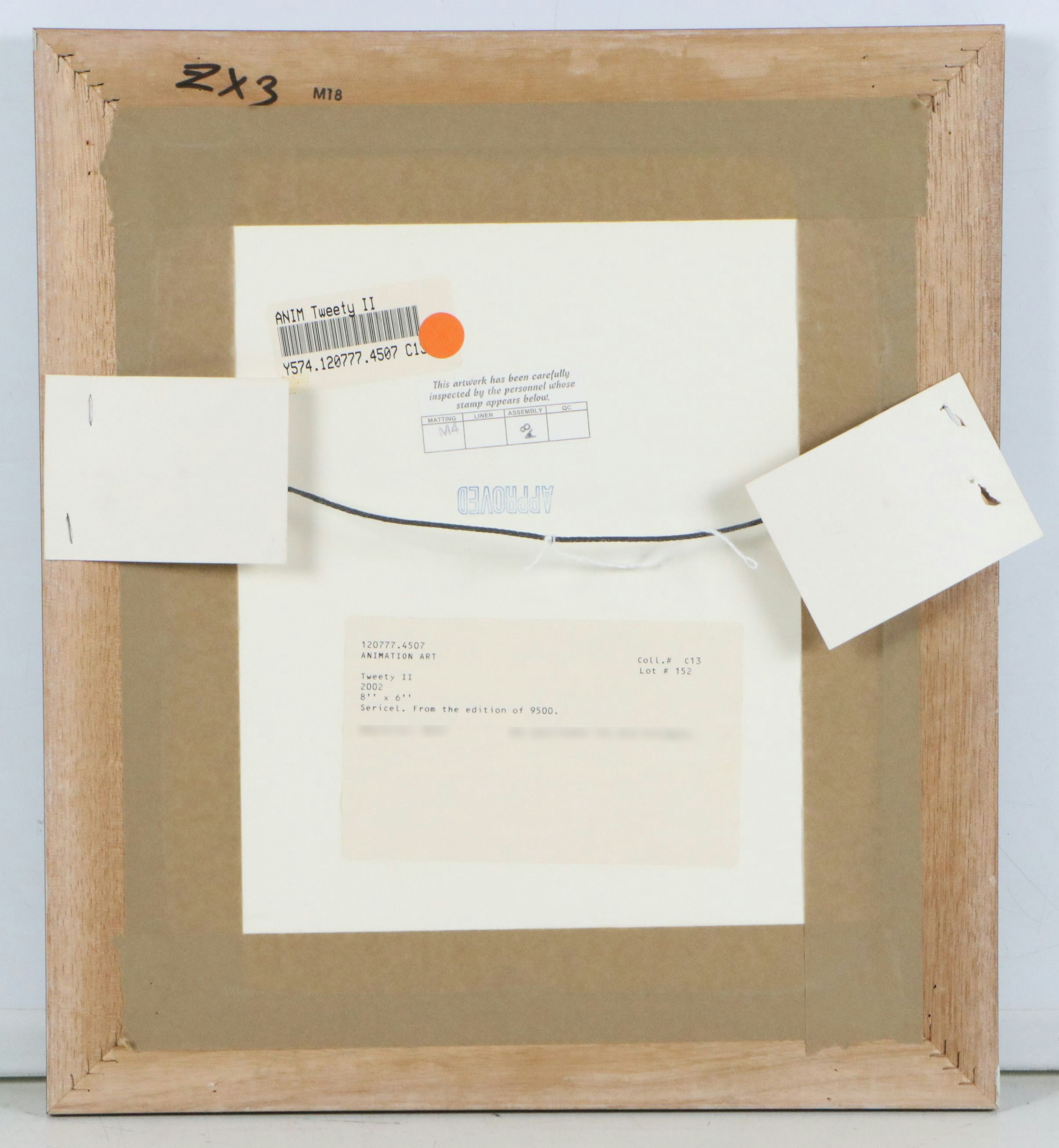 Warner Bros. Looney Tunes Sericel "Tweety II," 2002