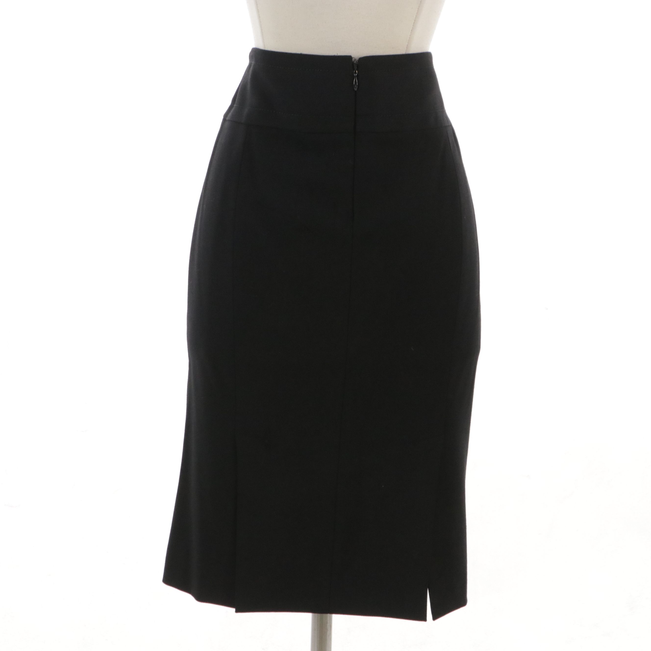 Dolce & Gabbana Black Wool Blend Skirt