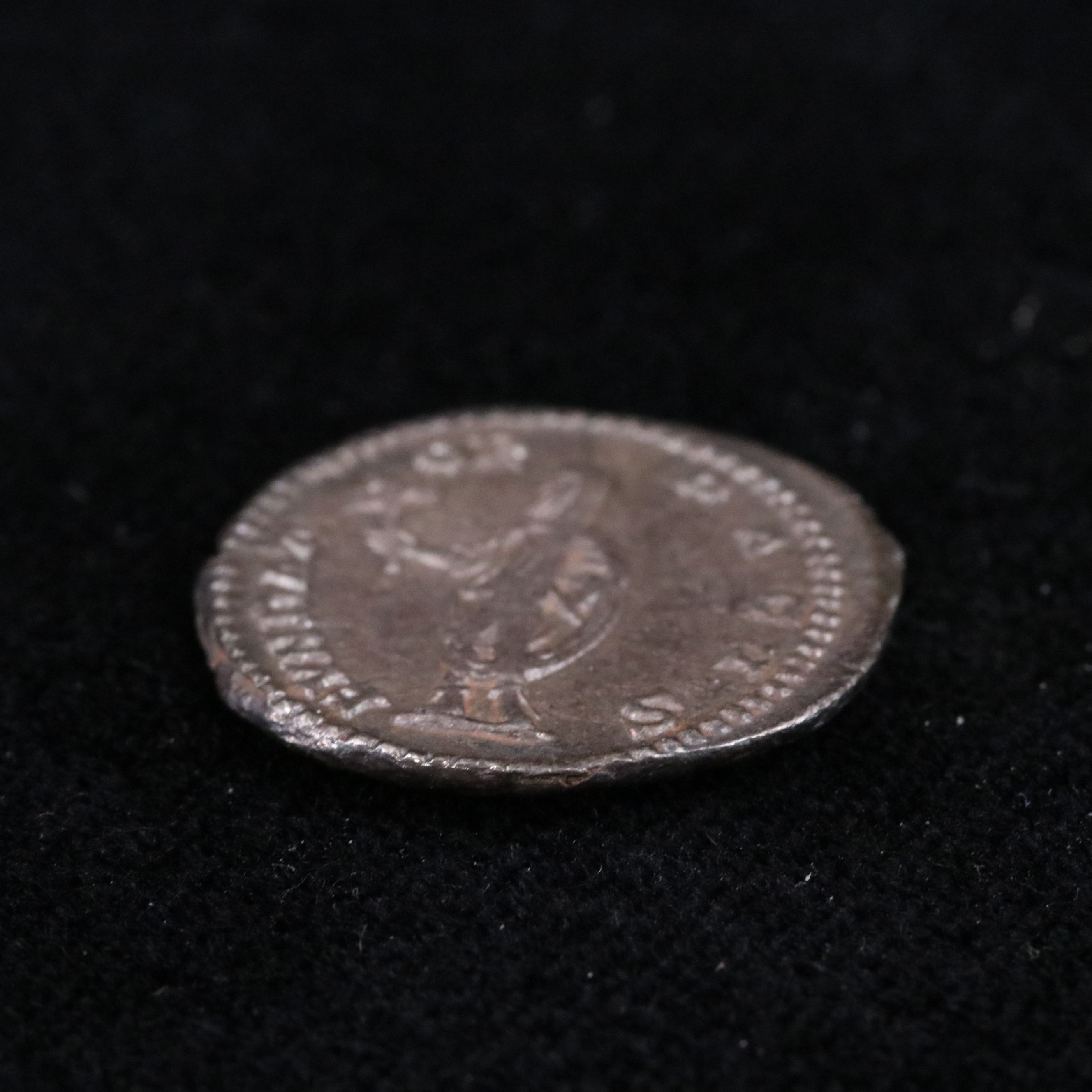 Ancient Roman Imperilal AR Denarius Coin of Septimius Severus, ca. 200 A.D.
