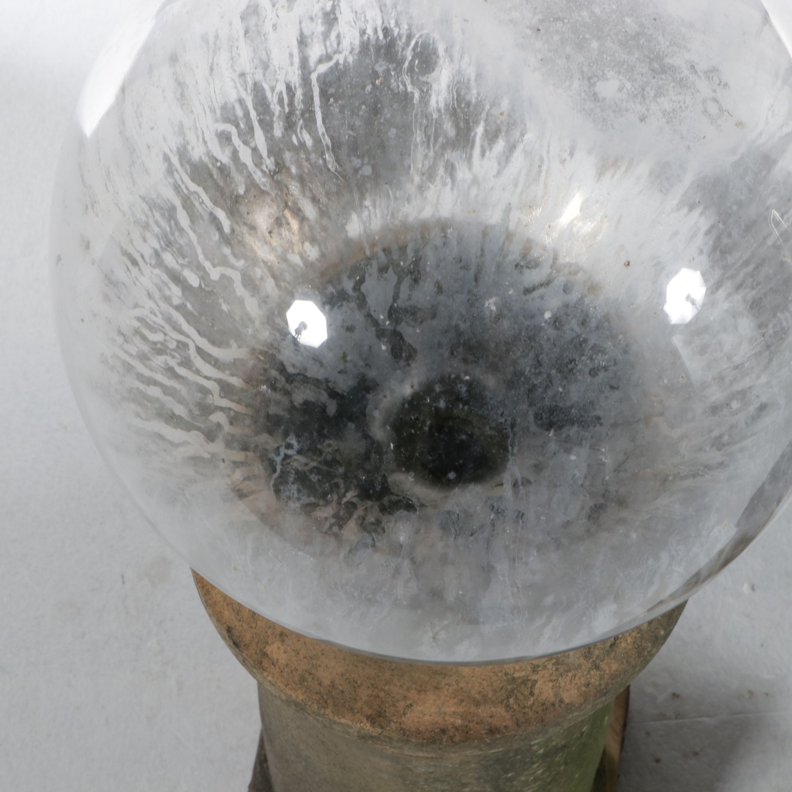 Victorian Chimney Pots, One with Glass Gazing Ball