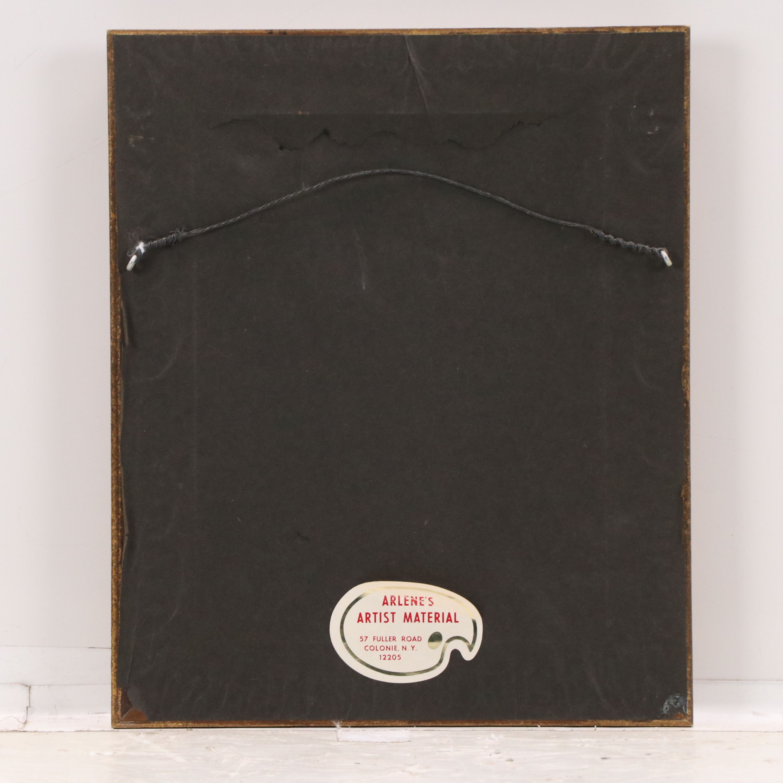 Victorian Hobbyist Oil Painting of Rock Wall in Landscape, Circa 1900