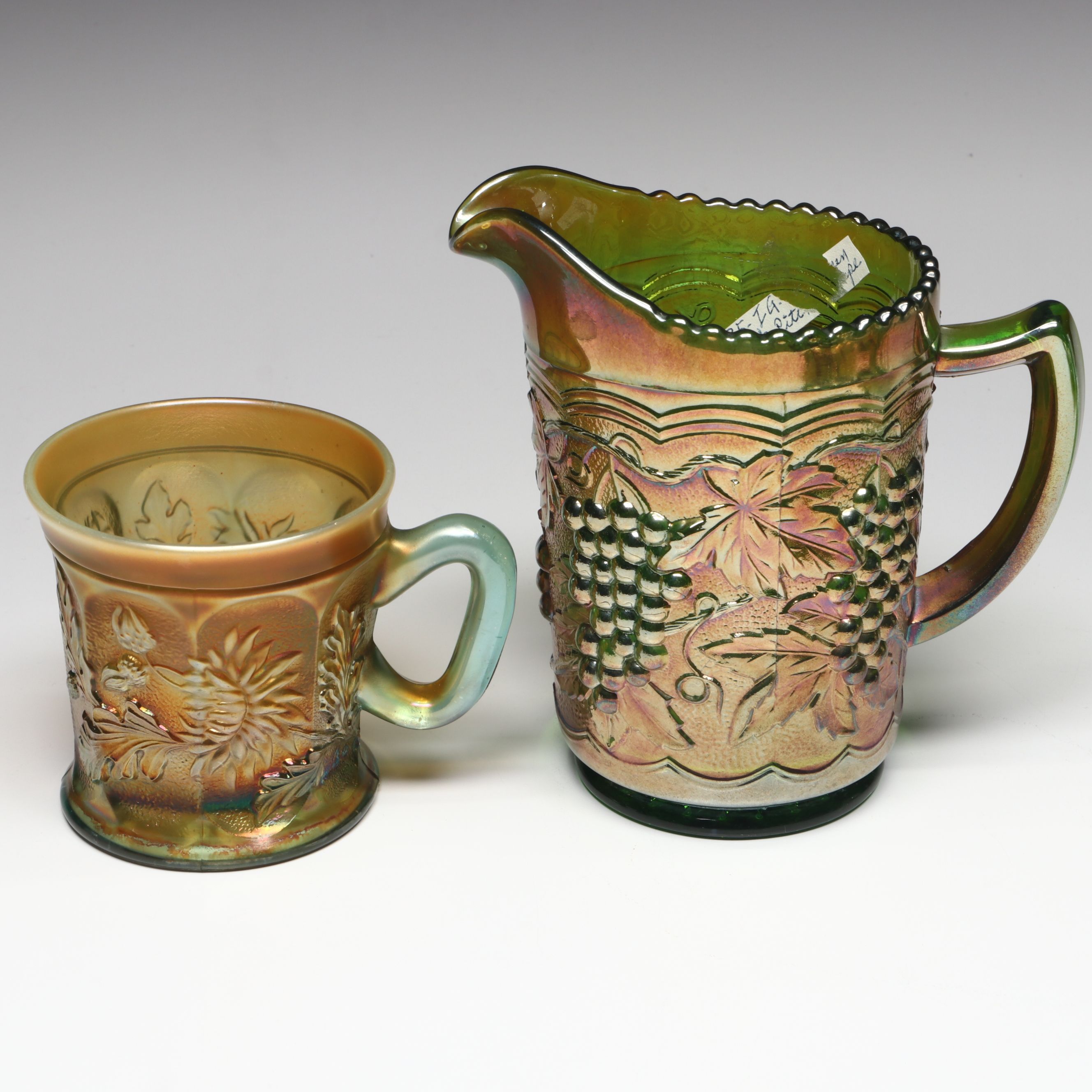 Northwood Carnival Glass Handkerchief Bowl with More Carnival Glass Tableware