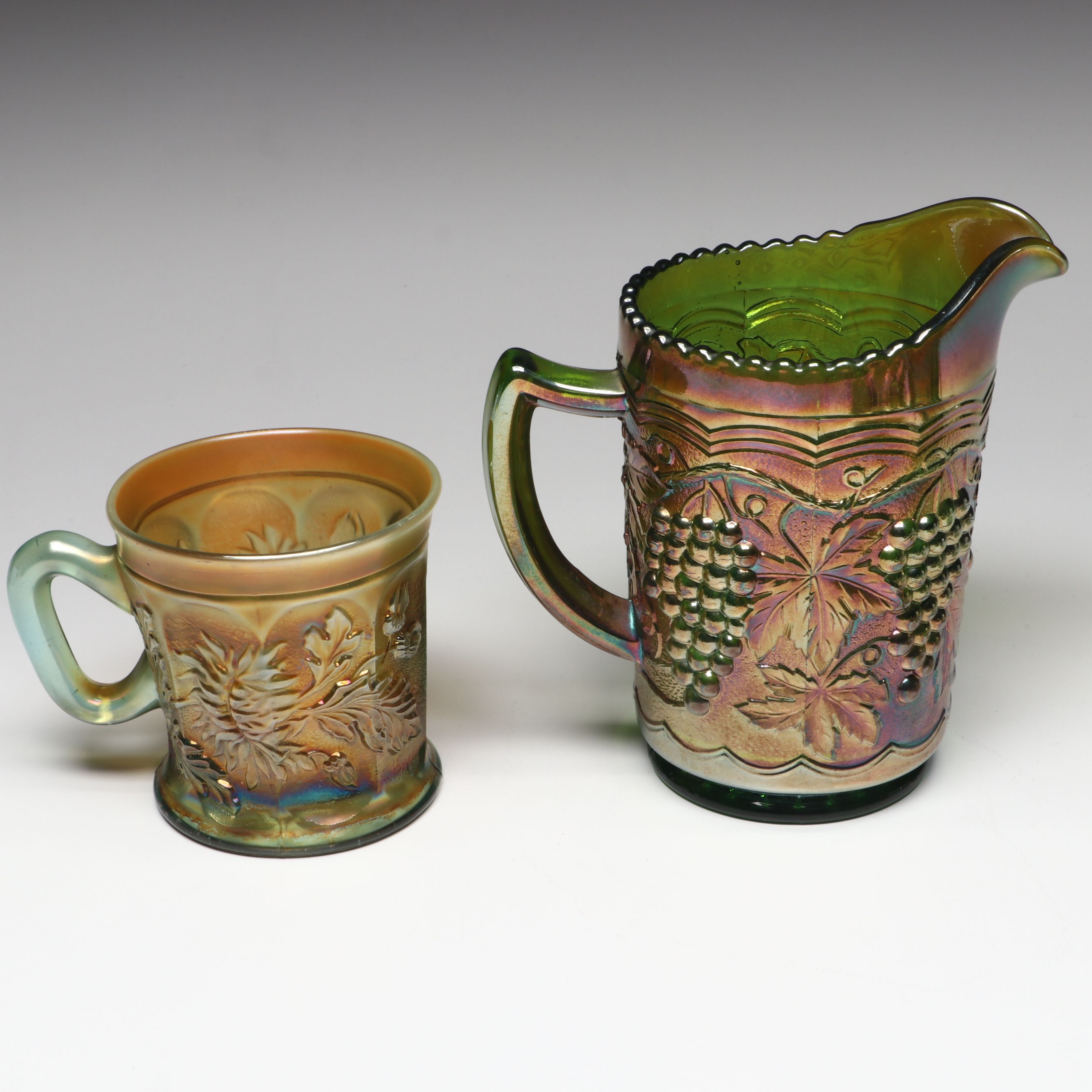 Northwood Carnival Glass Handkerchief Bowl with More Carnival Glass Tableware