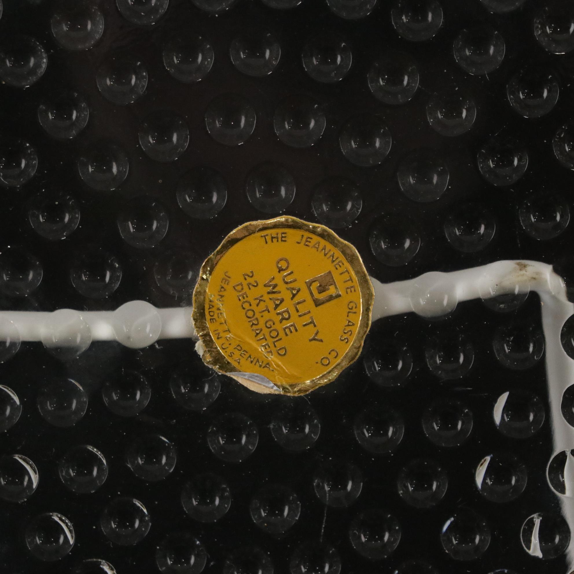 22K Gold Trim Serving Tray with Sugar, Creamer & More