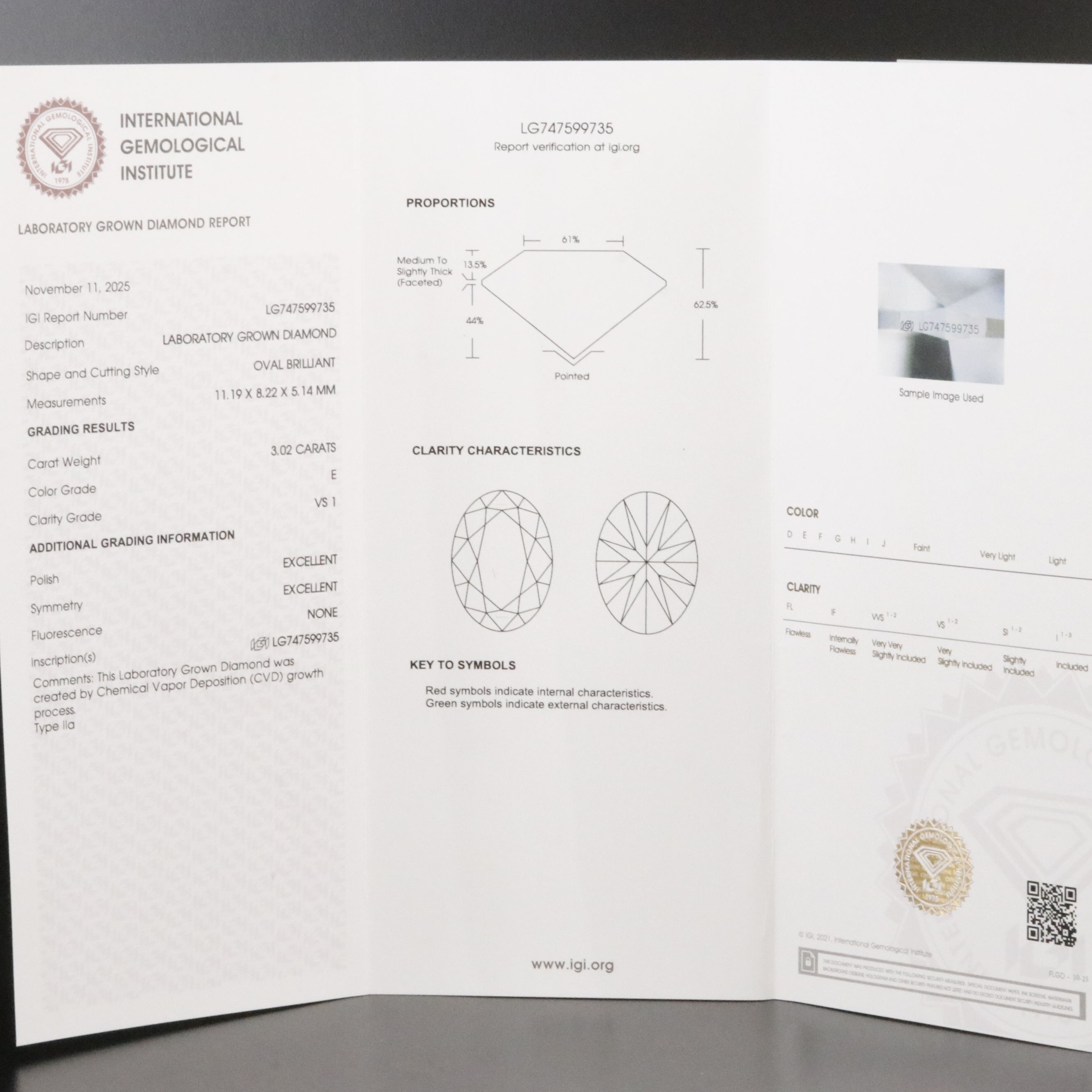 Loose 6.05 CTW Lab Grown Diamond Matched Pair with IGI Reports