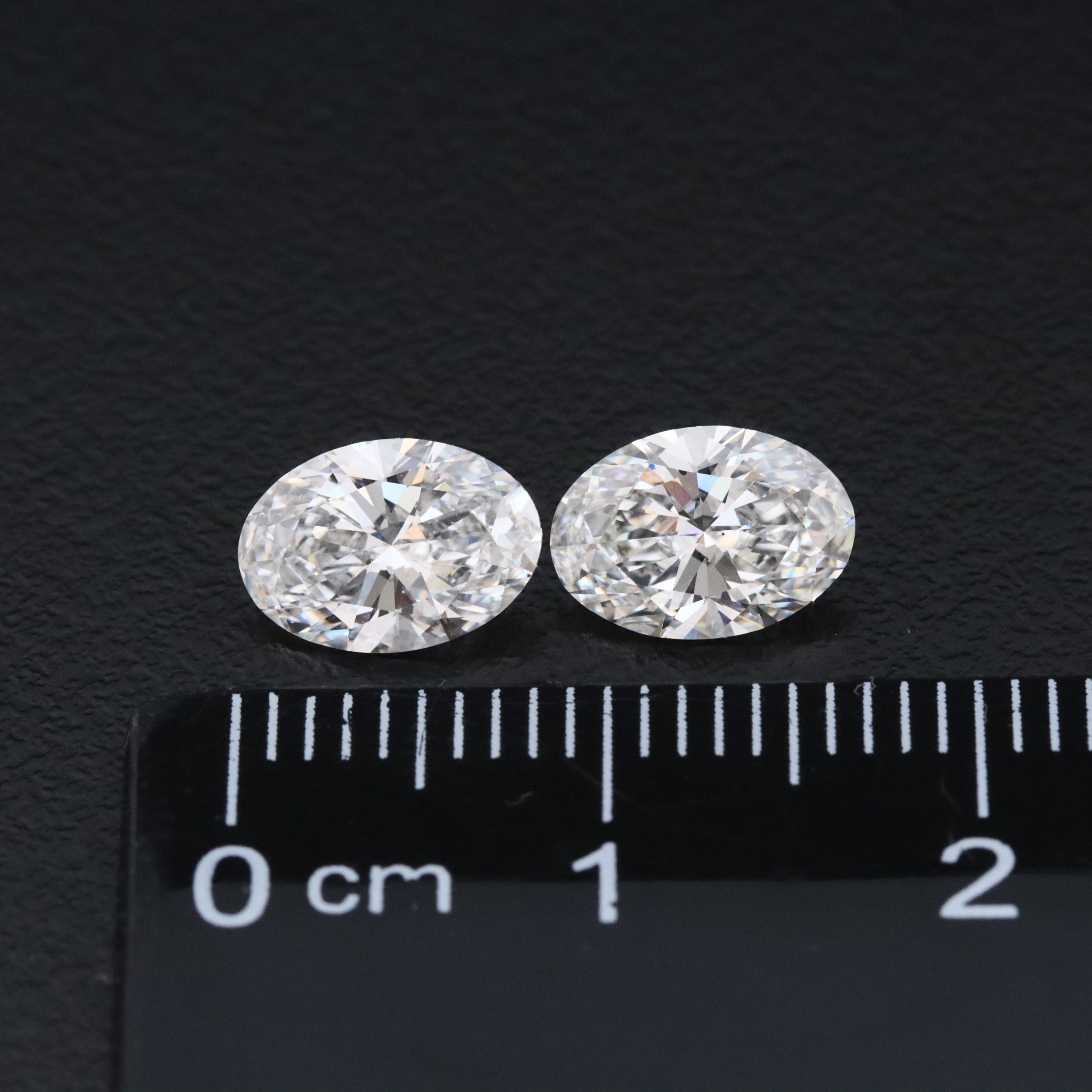 Loose 2.14 CTW Matched Pair Lab Grown Diamonds with IGI Reports