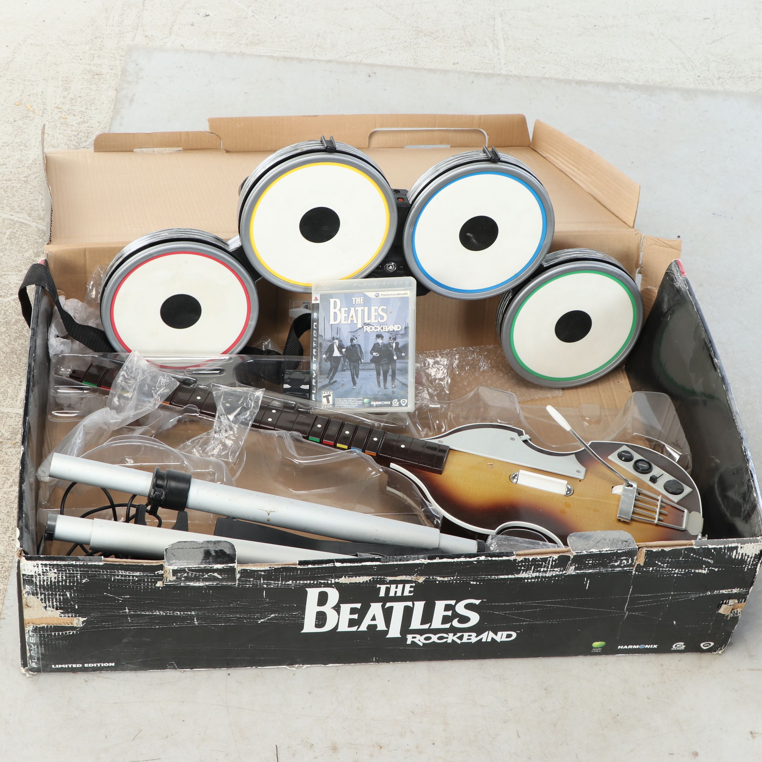 RockBand The Beatles Guitar and Drums with Other Game and Accessory