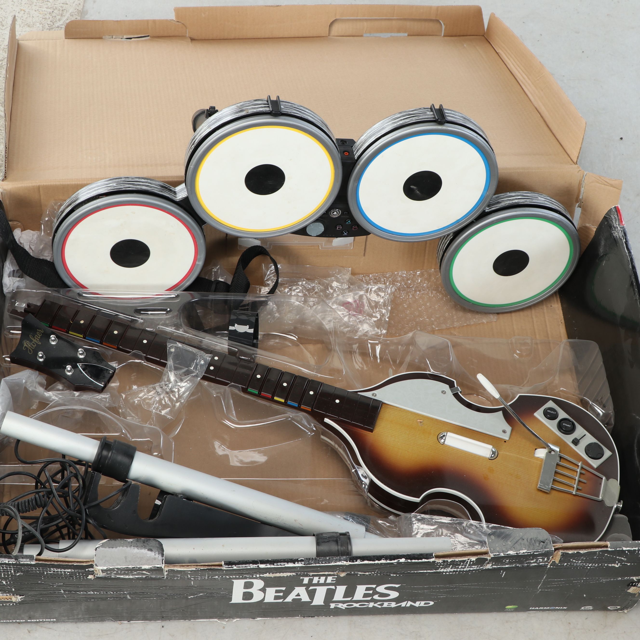 RockBand The Beatles Guitar and Drums with Other Game and Accessory