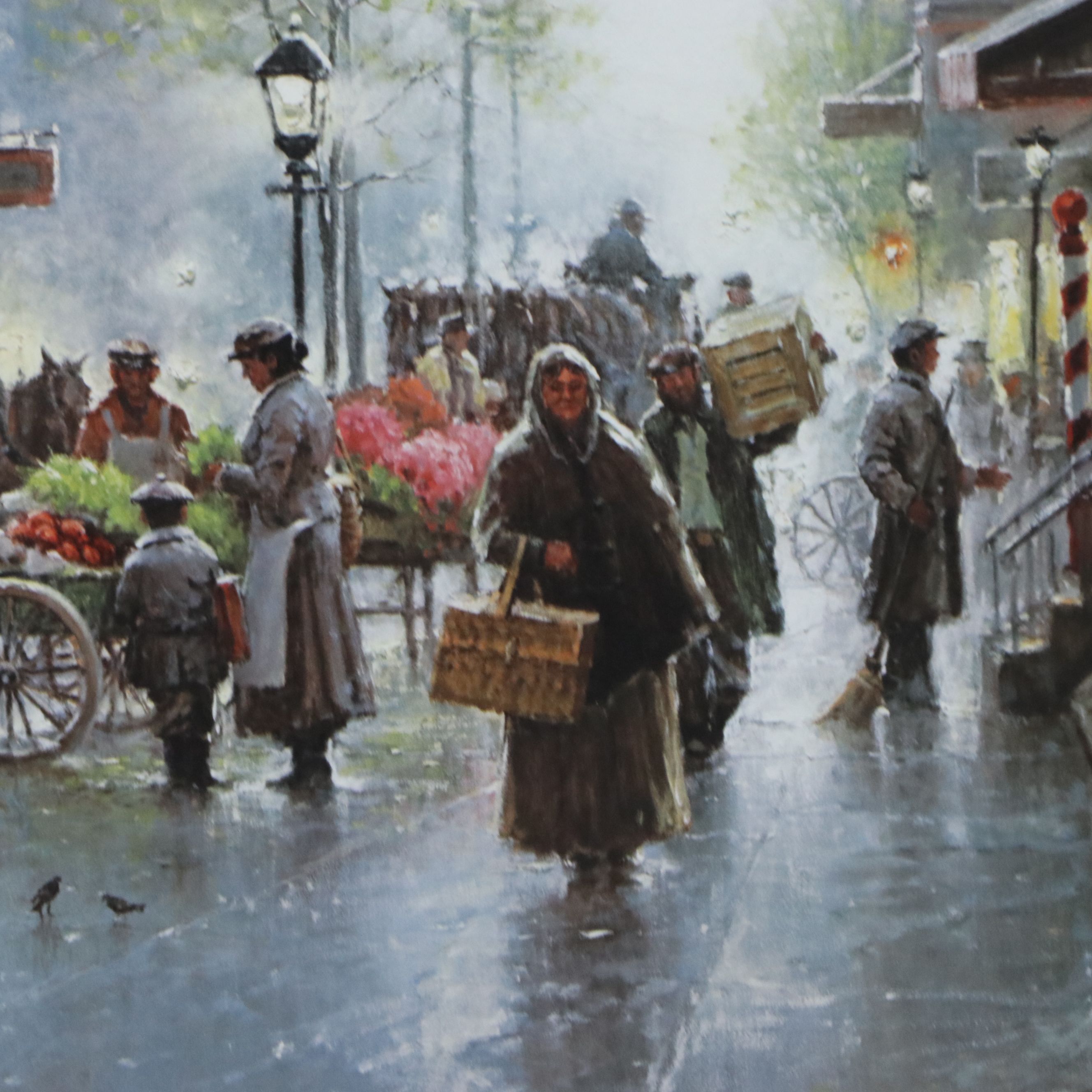 G. Harvey Offset Lithograph "Immigrants in a New Land," 1991