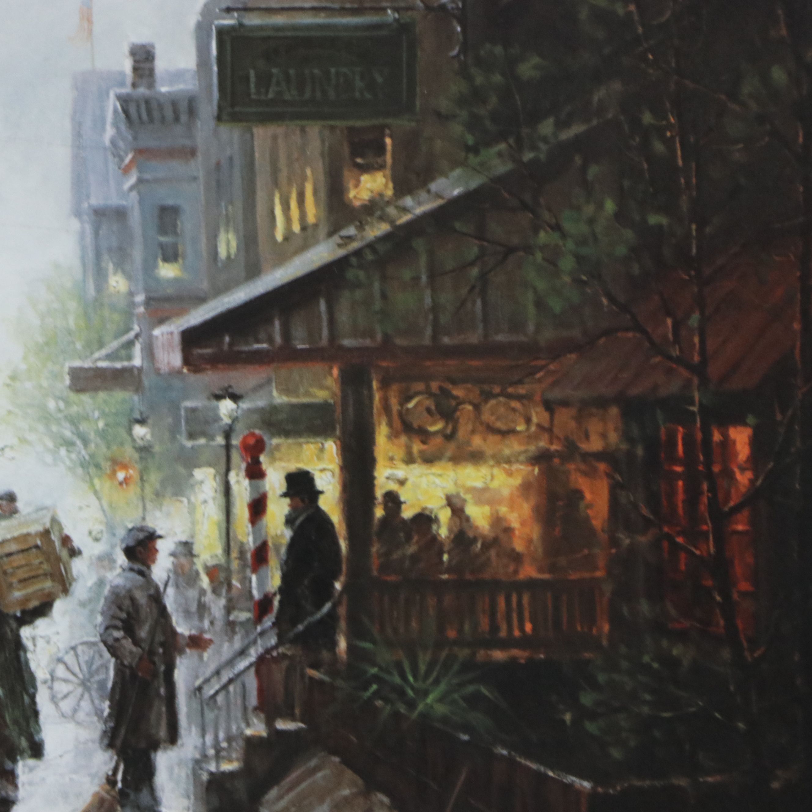 G. Harvey Offset Lithograph "Immigrants in a New Land," 1991