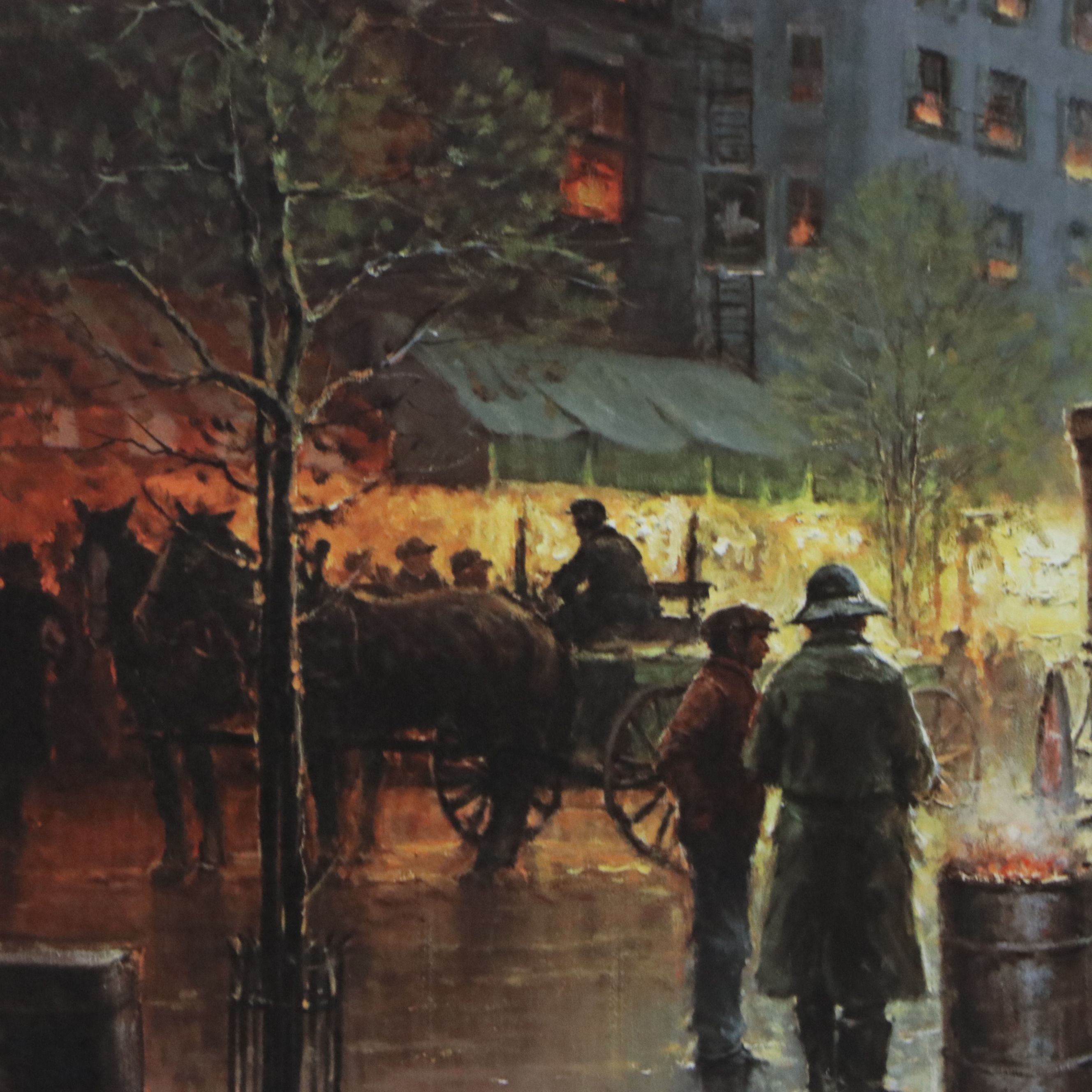 G. Harvey Offset Lithograph "Immigrants in a New Land," 1991