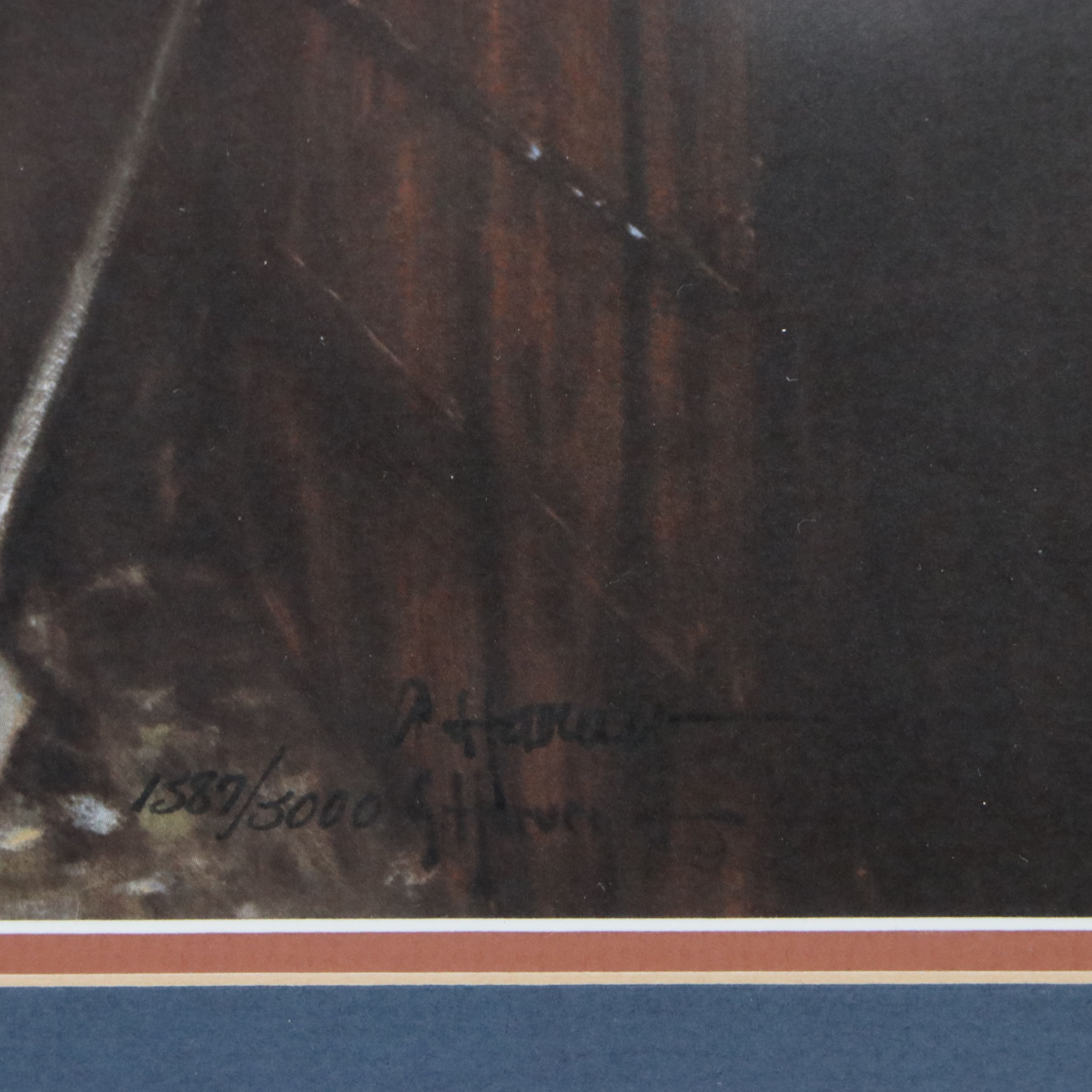 G. Harvey Offset Lithograph "Immigrants in a New Land," 1991