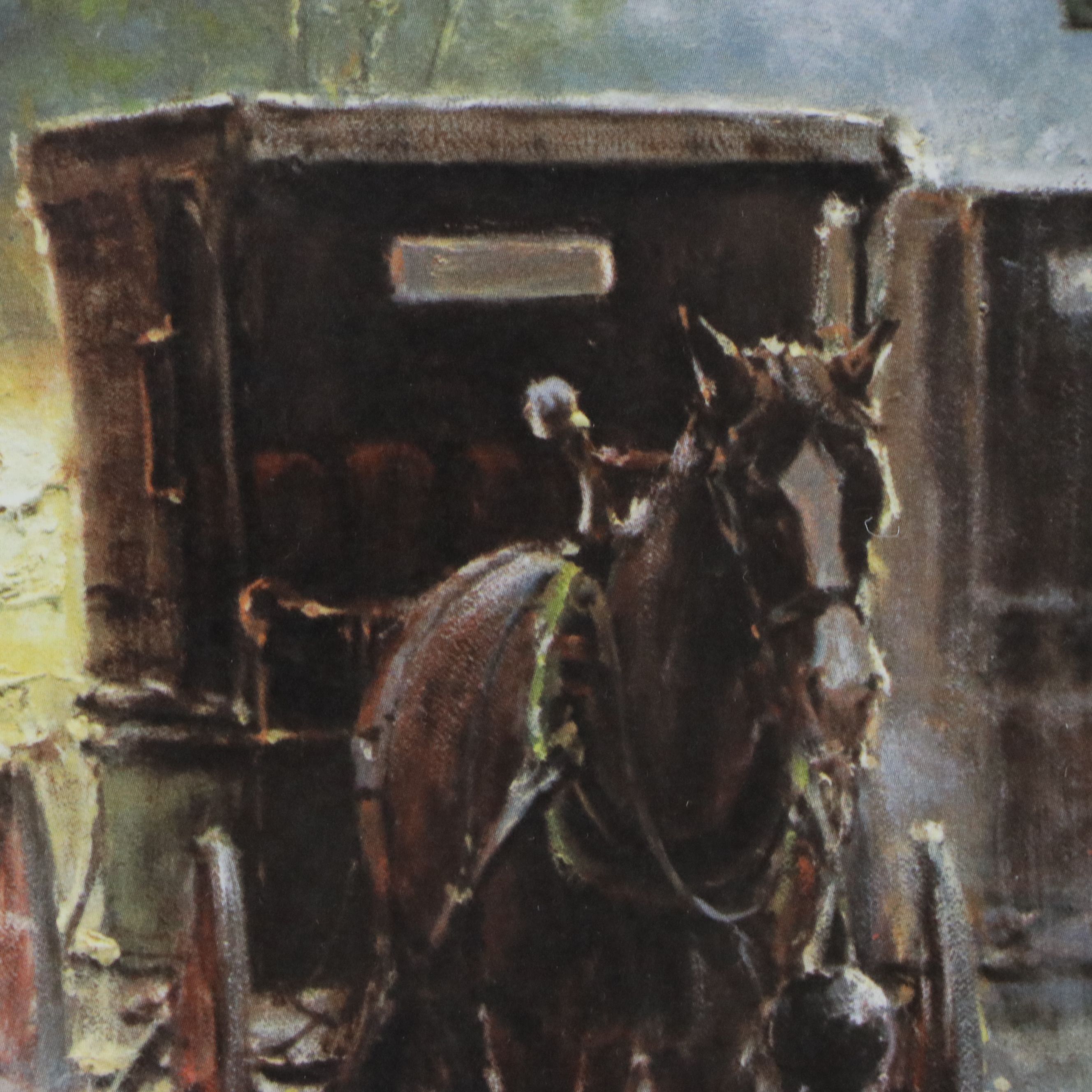 G. Harvey Offset Lithograph "Immigrants in a New Land," 1991