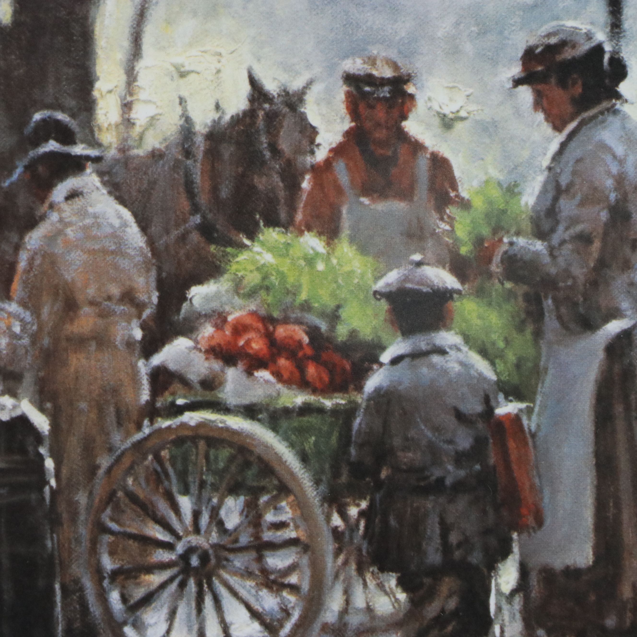 G. Harvey Offset Lithograph "Immigrants in a New Land," 1991